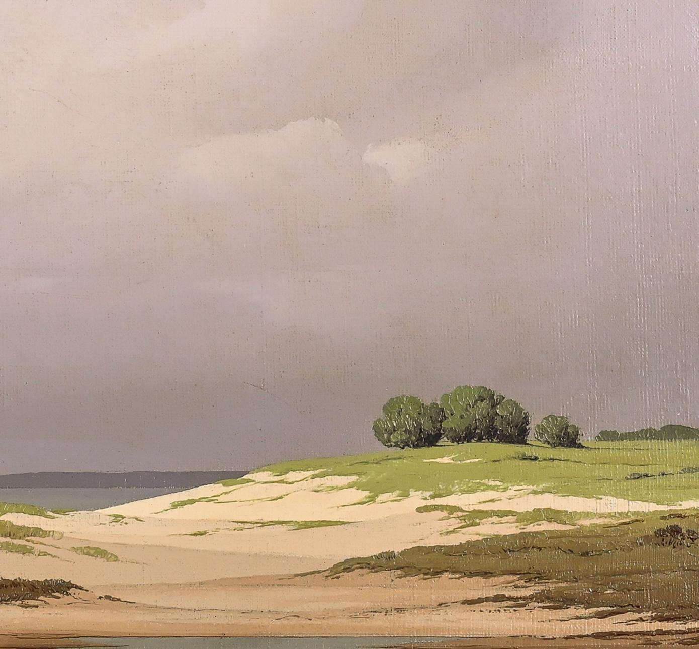 Impressionist Brittany Landscape Painting of Beach, Sand, Water 'Low Tide' For Sale 4