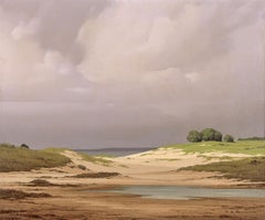 Impressionist Brittany Landscape Painting of Beach, Sand, Water 'Low Tide'