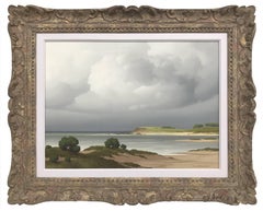 Sur le Cote Bretagne - Paysage français d'après-guerre 20ème siècle - Peinture de paysage marin