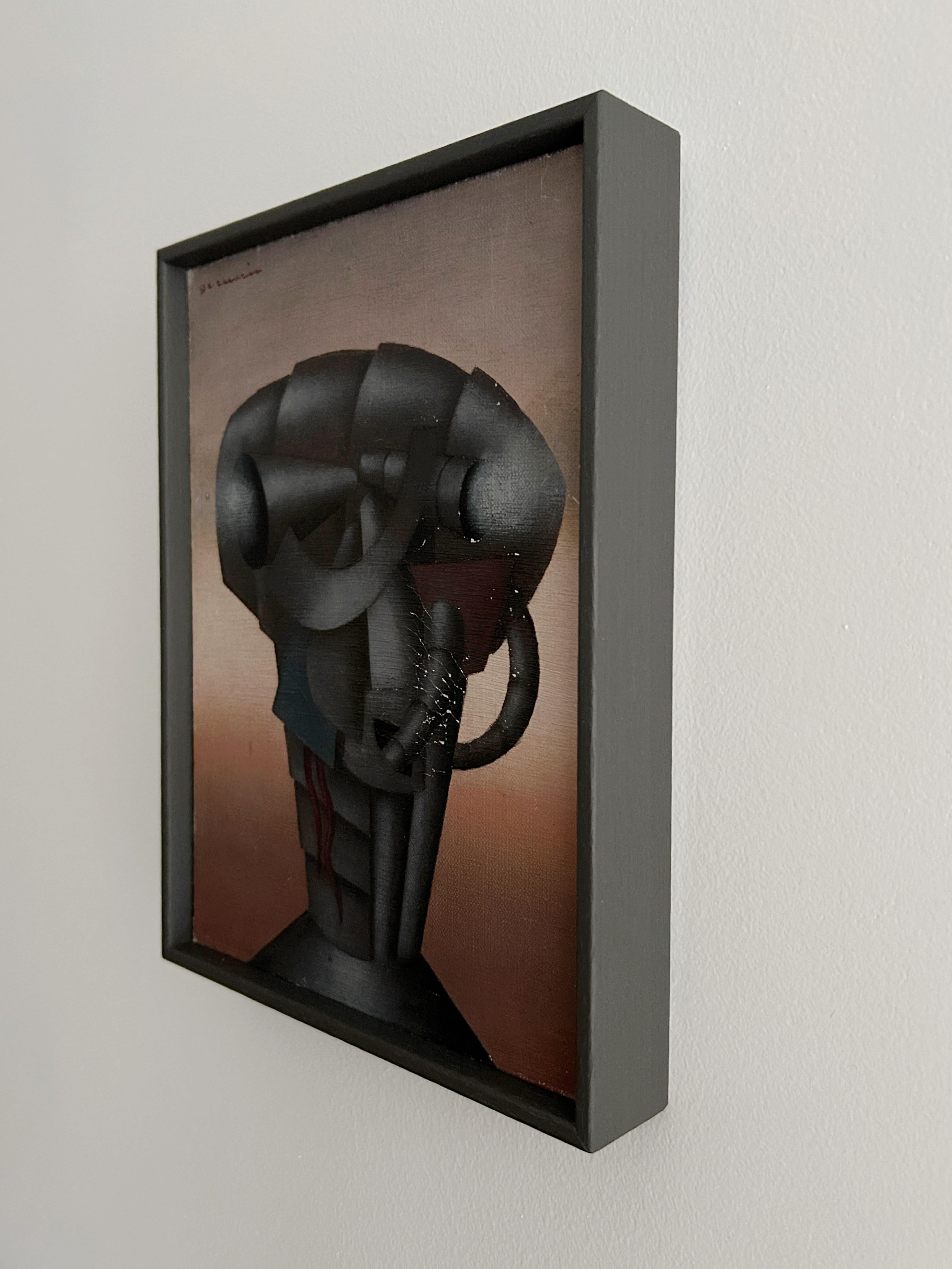 Homme d'armes, 1968, olio su tela - Painting di Pierre DE MARIA