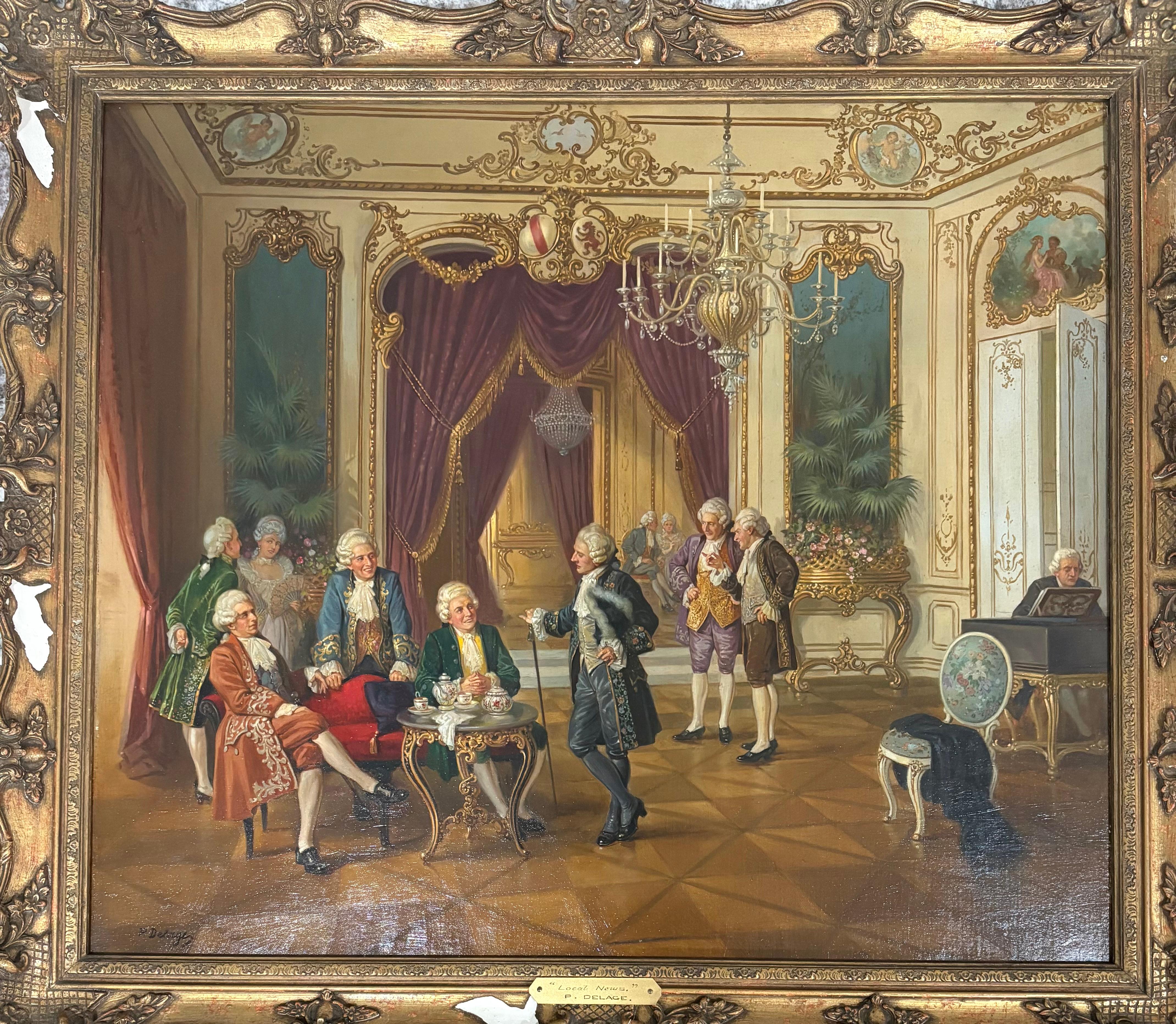 “Local news” - Painting by Pierre Delage