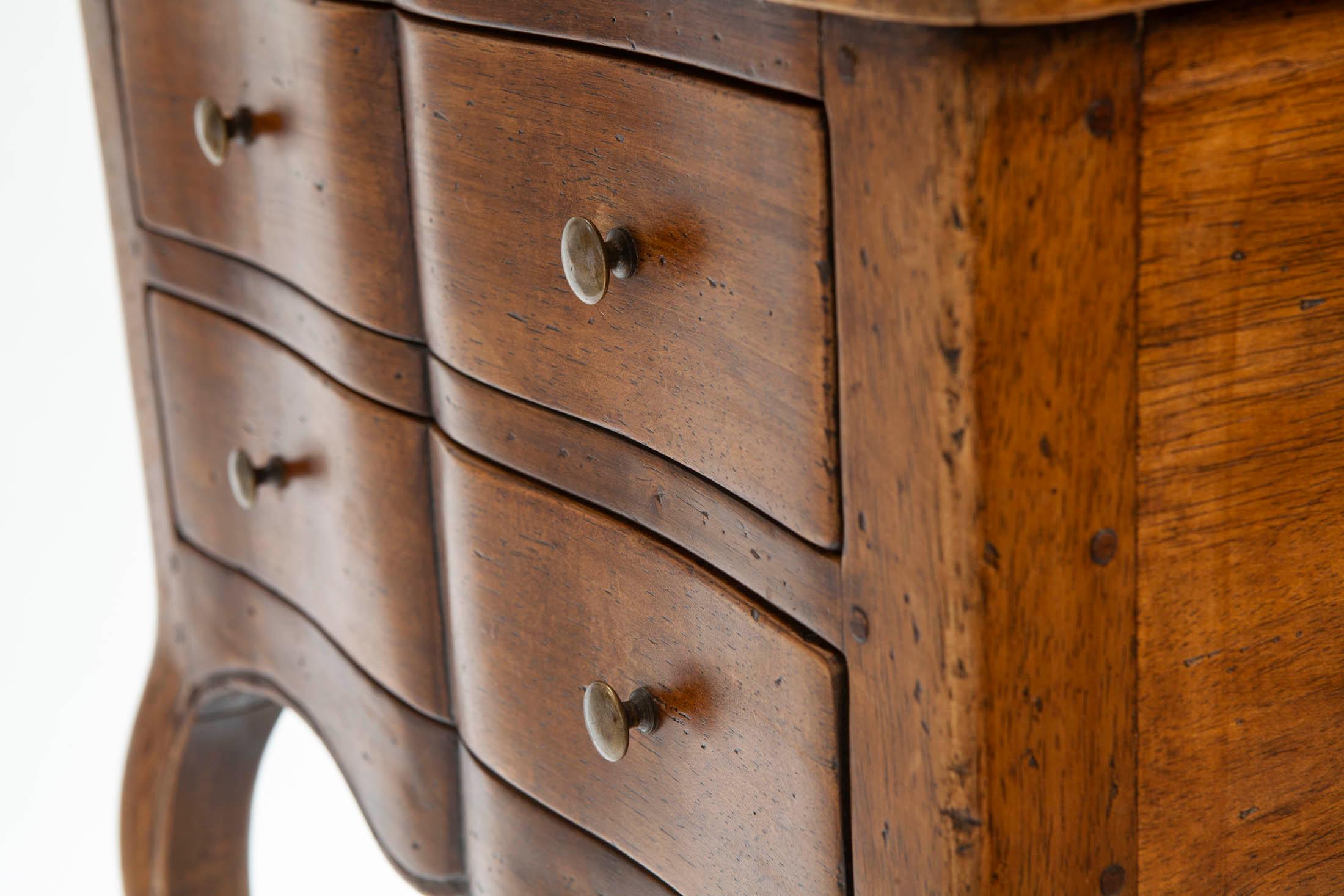 French Provincial Pierre Deux Country French Table with 2 Drawers