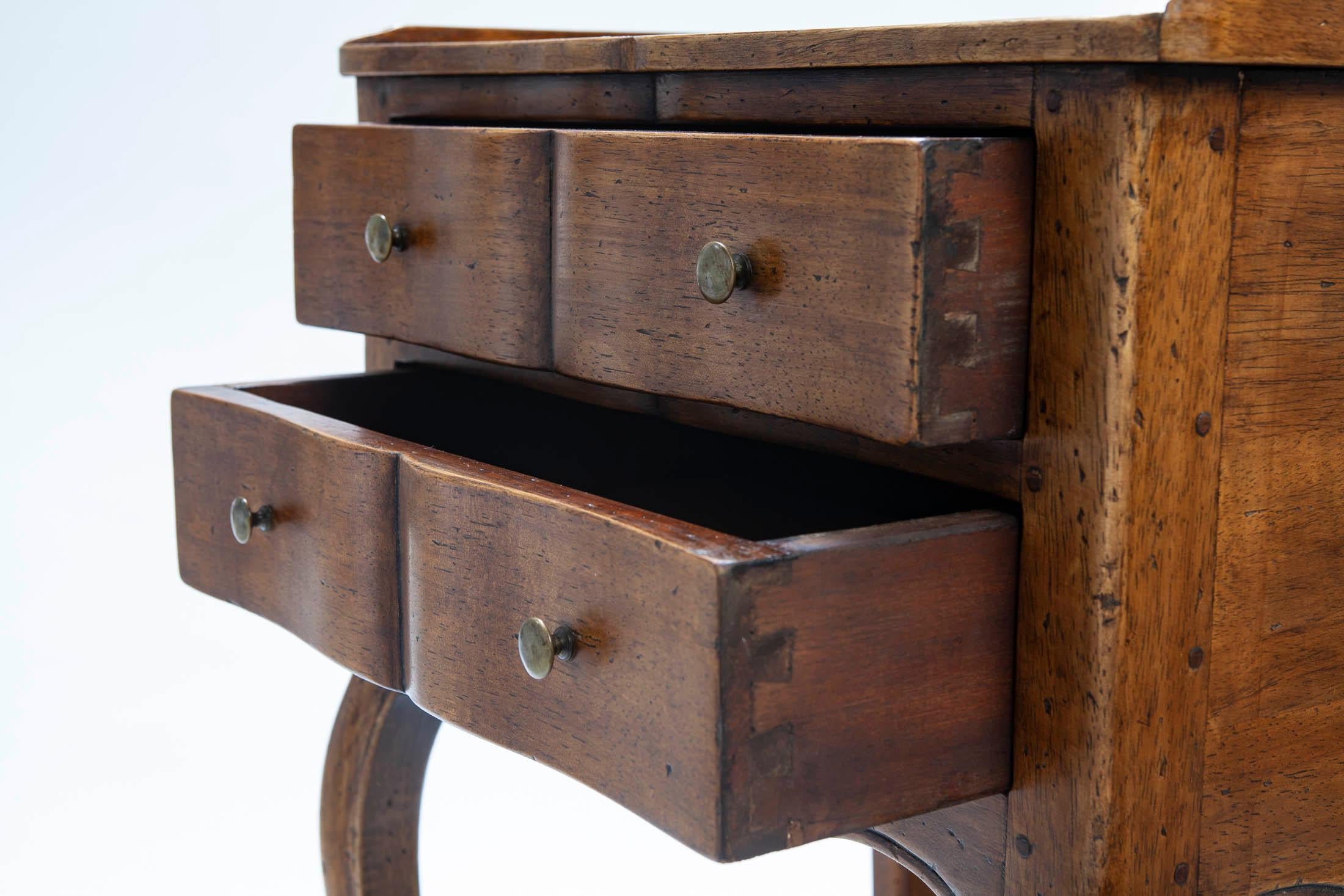 Hand-Crafted Pierre Deux Country French Table with 2 Drawers