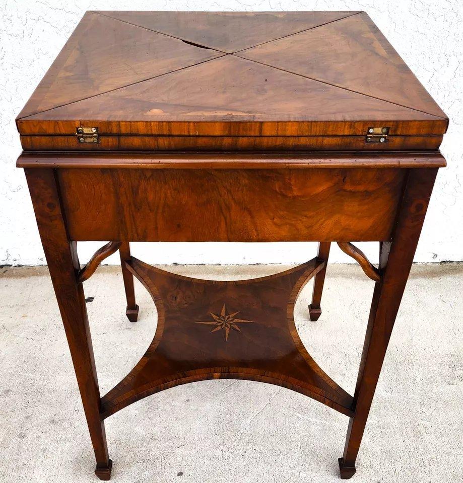 Pierre Deux Game Table Flip Top Leather For Sale 5