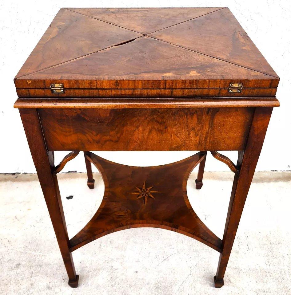 Pierre Deux Game Table Flip Top Leather For Sale 6