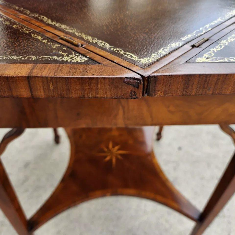 Pierre Deux Game Table Flip Top Leather For Sale 7