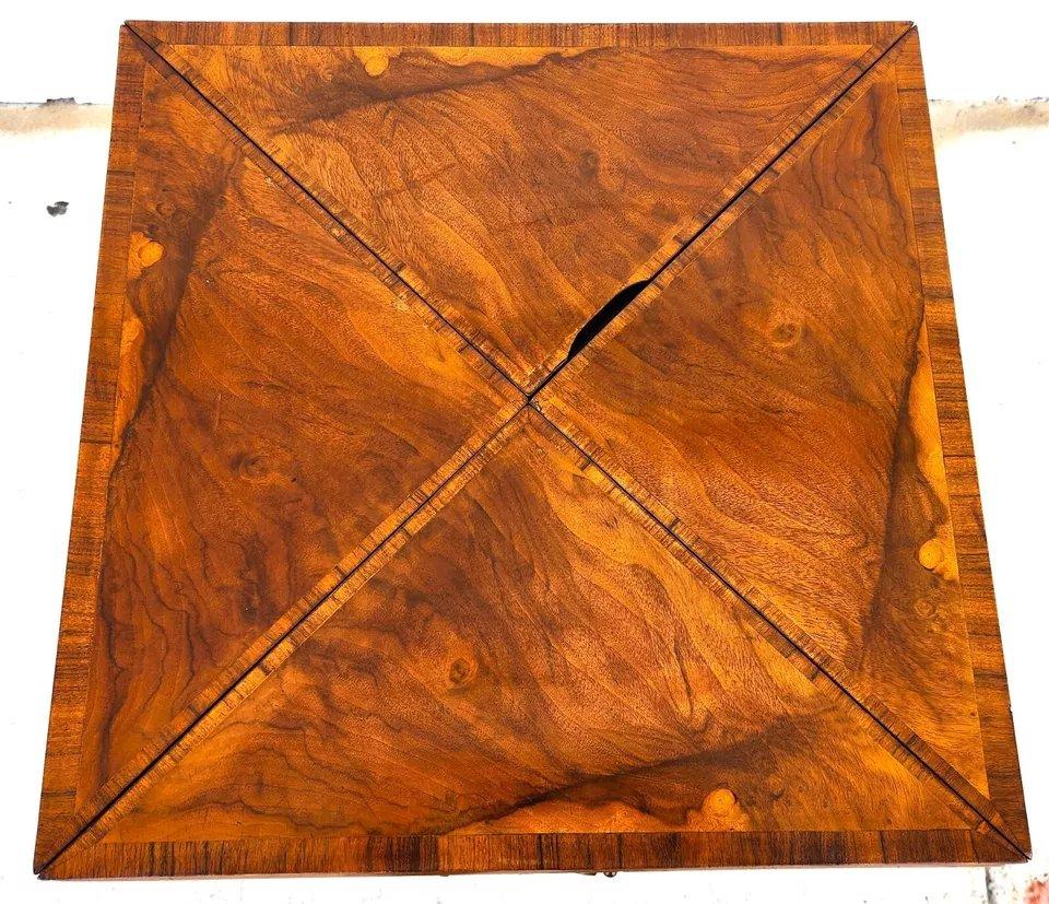 20th Century Pierre Deux Game Table Flip Top Leather For Sale