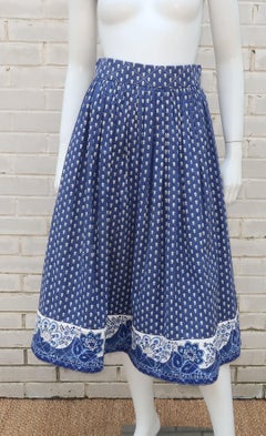 Pierre Deux Skirt In French Souleiado Fabric, 1970's