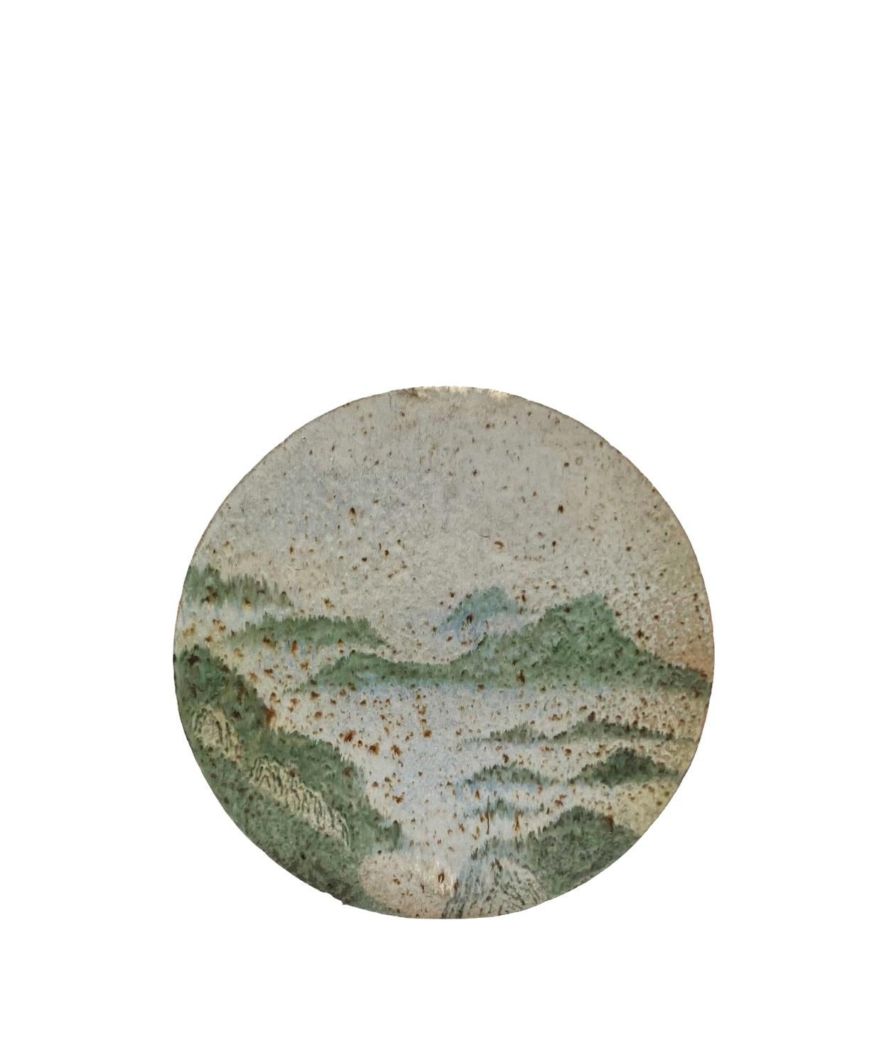 Pierre Devie, Jarrón solifleur de cerámica verde de mediados de siglo, Francia 1980 en venta 3