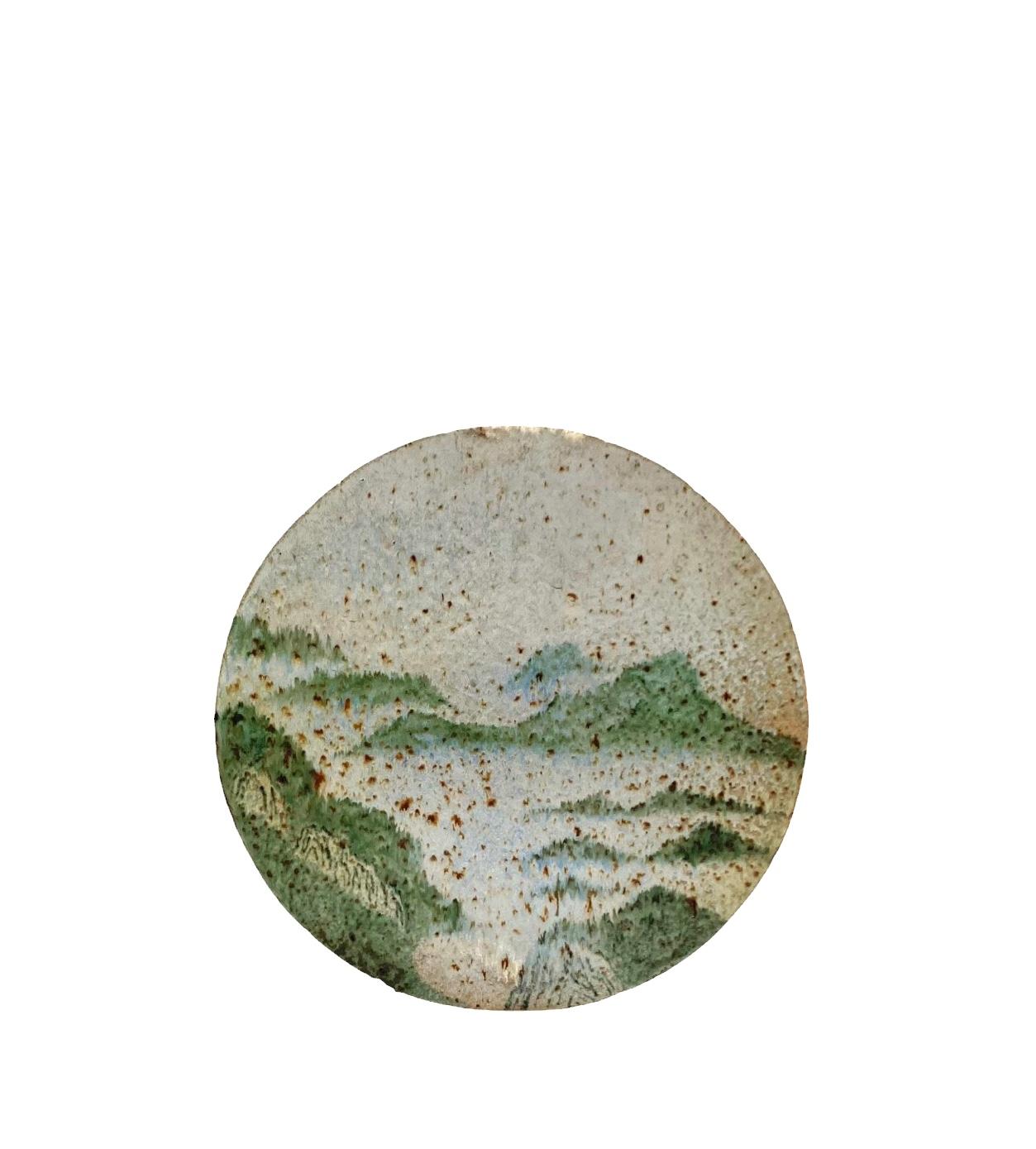 Pierre Devie, Jarrón solifleur de cerámica verde de mediados de siglo, Francia 1980 en venta 8