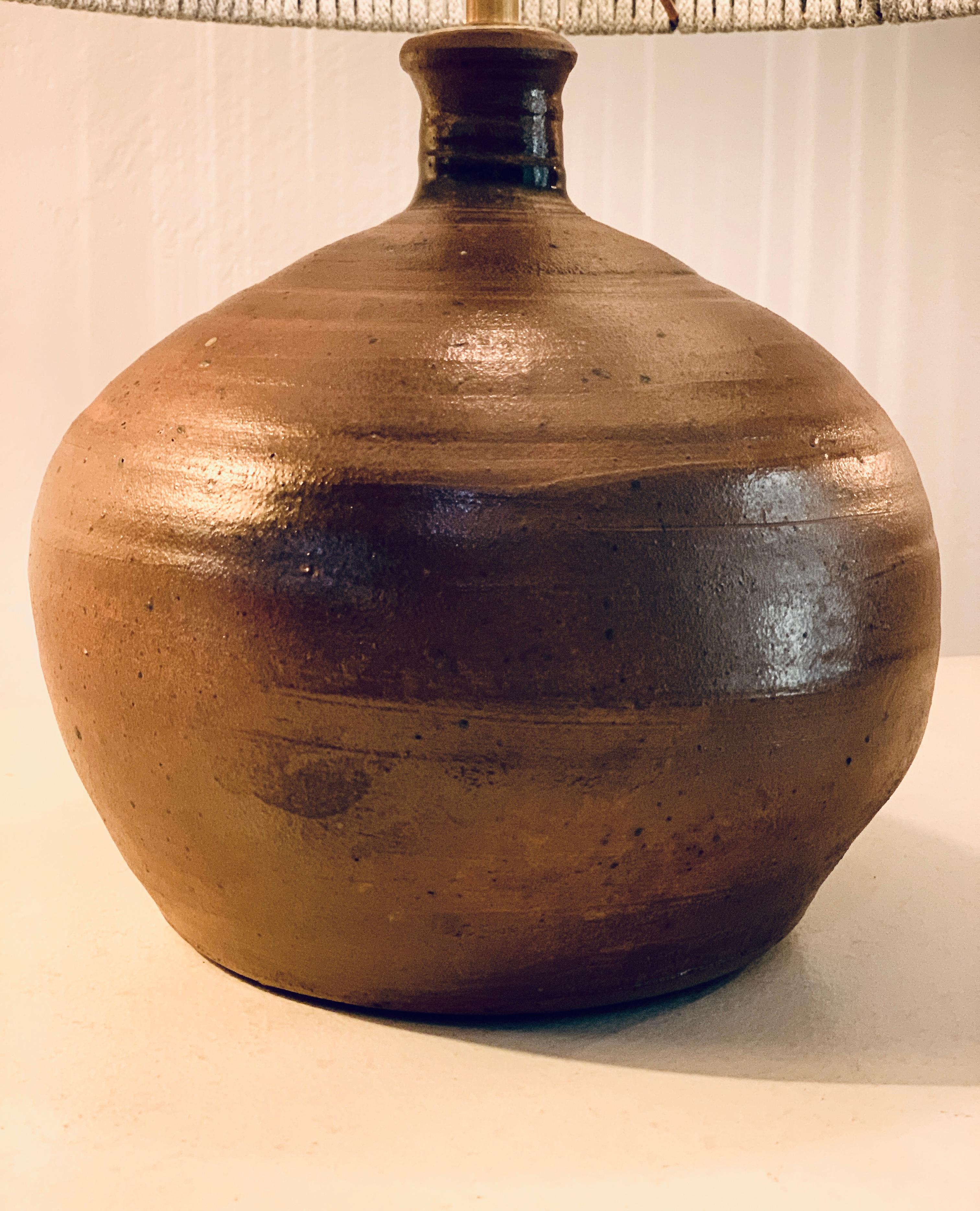 Pierre Digan, Ceramic table lamp Hecho a mano en venta