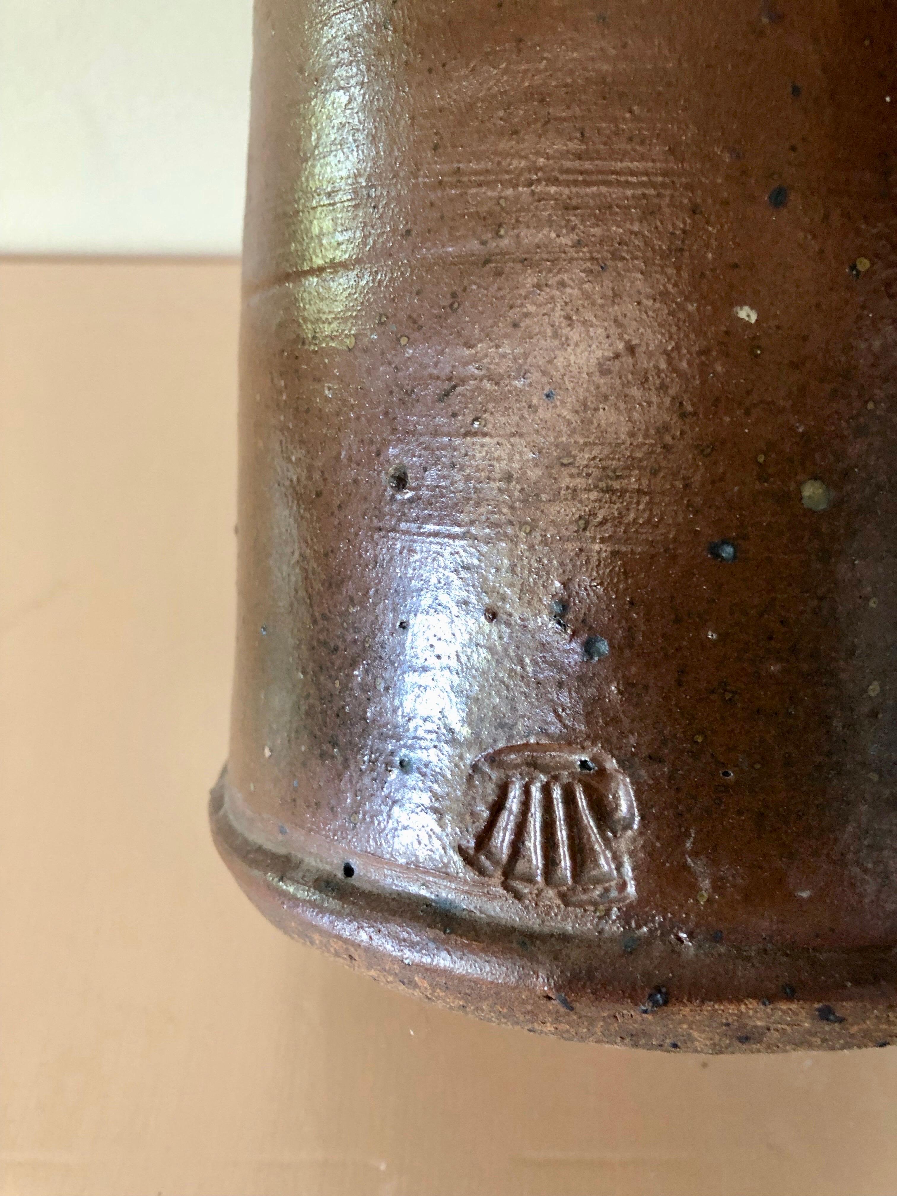 Pierre Digan, Vaso in ceramica francese La Borne, circa 1970 In condizioni ottime in vendita a SOTTEVILLE-LÈS-ROUEN, FR