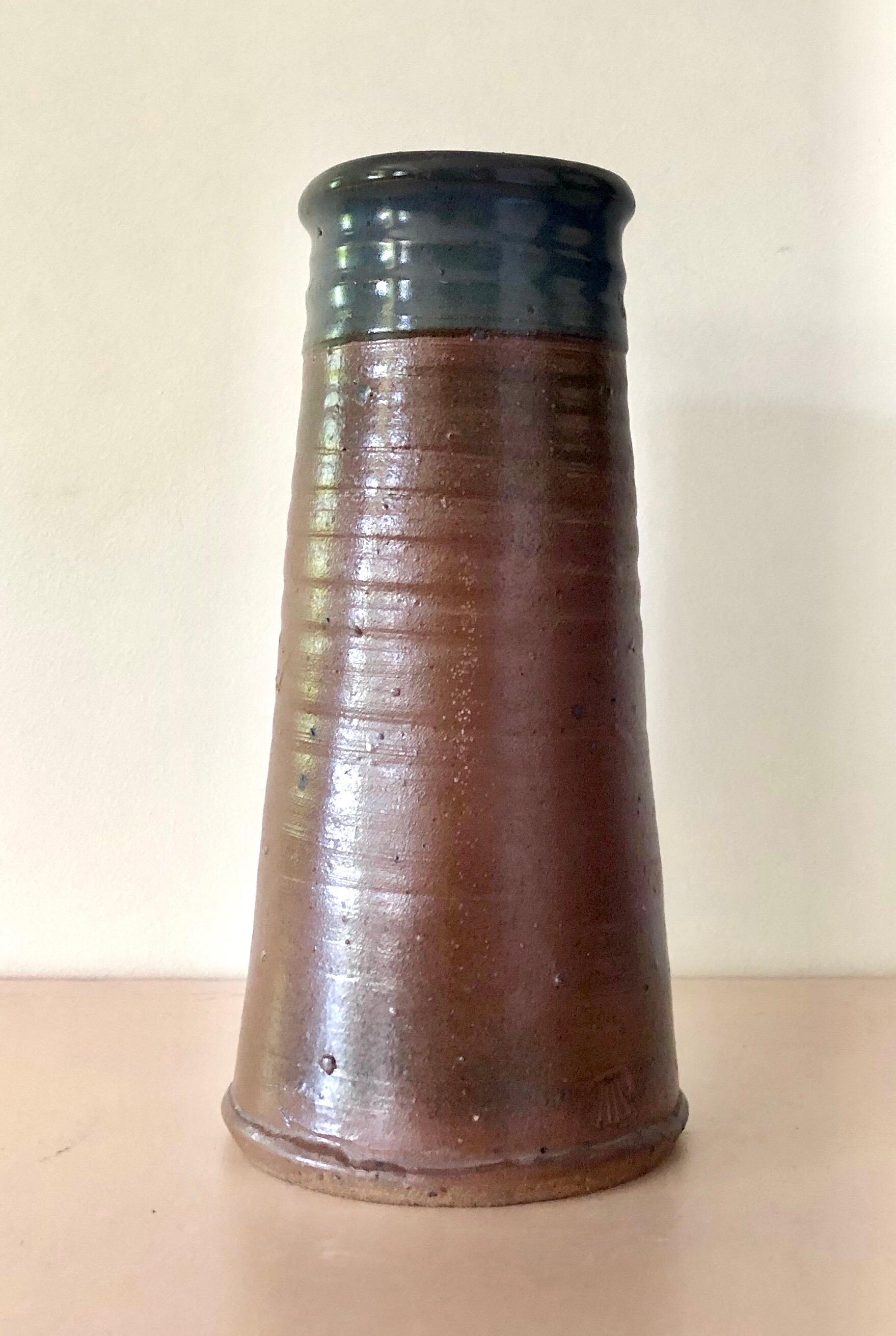 Late 20th Century Pierre Digan, La Borne French Ceramic Vase, circa 1970 For Sale