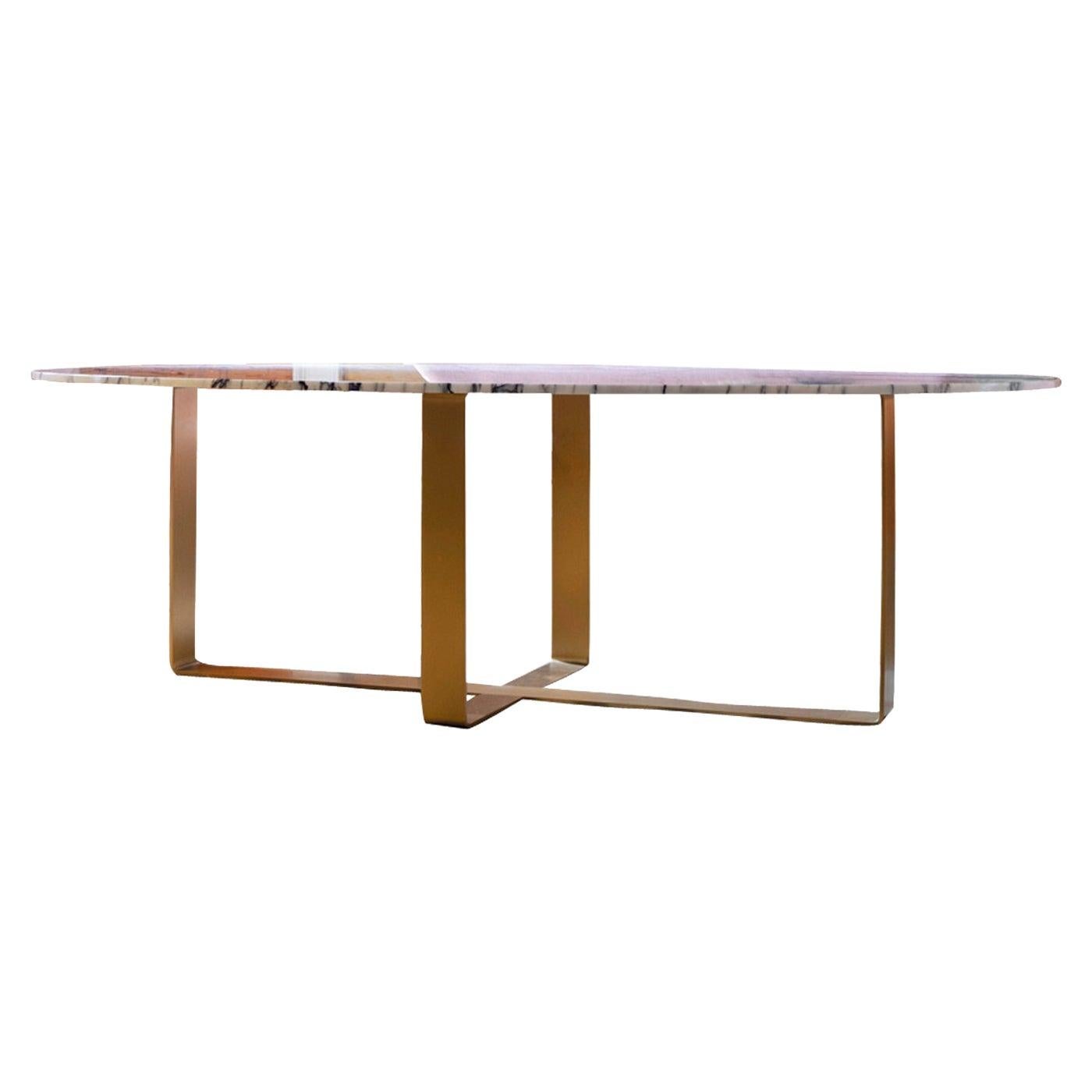 Pierre Dining Table with Purple Marble Top by Dom Edizioni