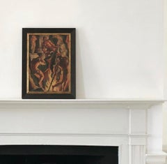 Pierre Dionisi, "Foundry Workers" Oil on Board