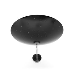 Pierre Disderot Model #2059 Large Perforated Wall Lamp in Black and Chrome