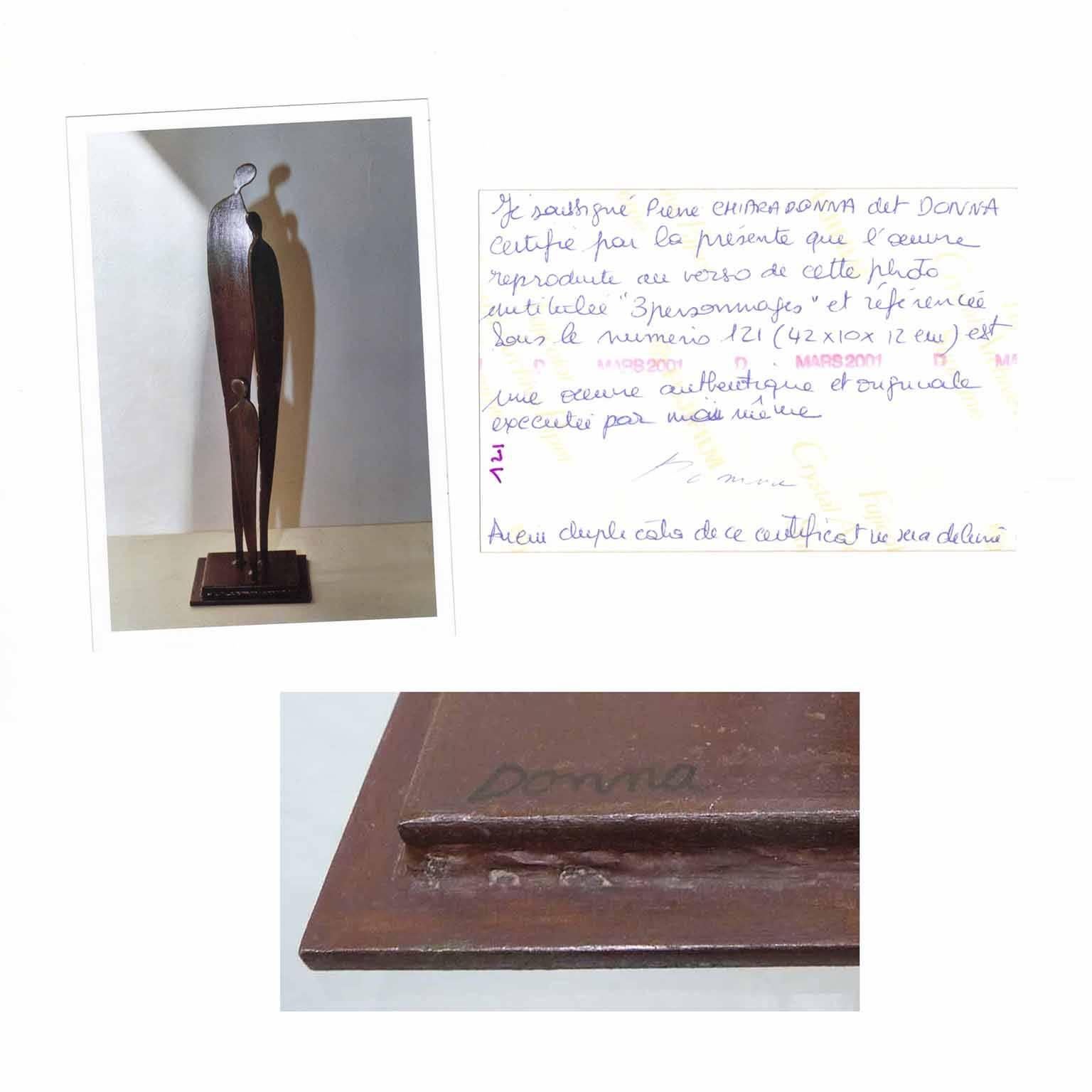 Pierre Donna Patinated Metal Contemporary Sculpture (Metall)