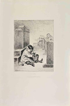 A L'Ecole - Gravure de Pierre-Édouard Frère - Fin du XIXe siècle