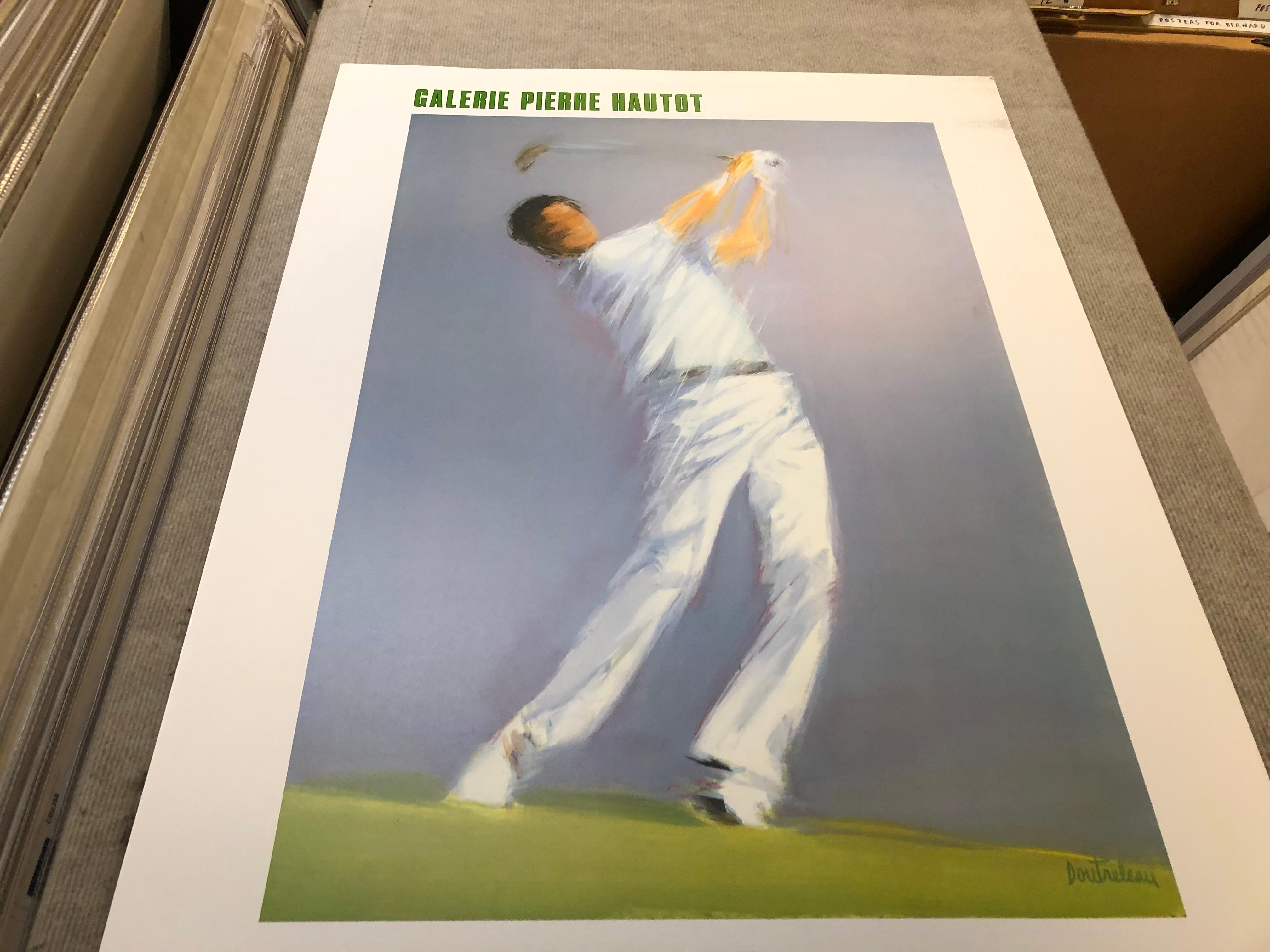 1986 After Pierre Doutreleau 'Golf Player' Contemporary Gray, White France Offset 7