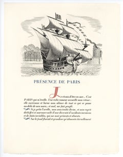 "Presence de Paris" original etching