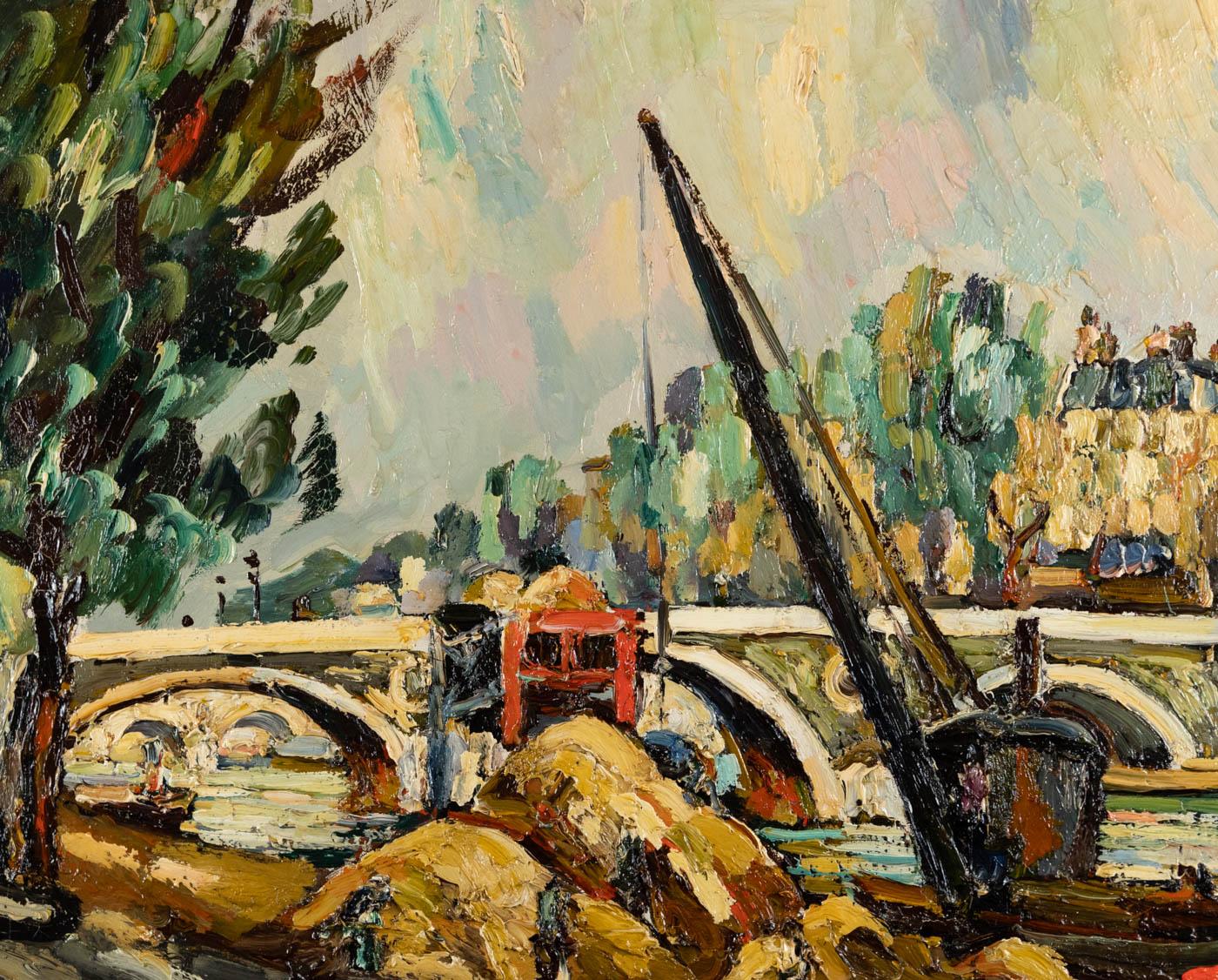 Pierre DuMont (1884-1936) 
Parigi, les quais
Olio su tela
Dimensioni: 60 x 73 cm
Firmato in basso a destra
Pittura in buone condizioni. Pulito e verniciato di recente.
Vecchia cornice

Venduto con fattura e certificato di autenticità