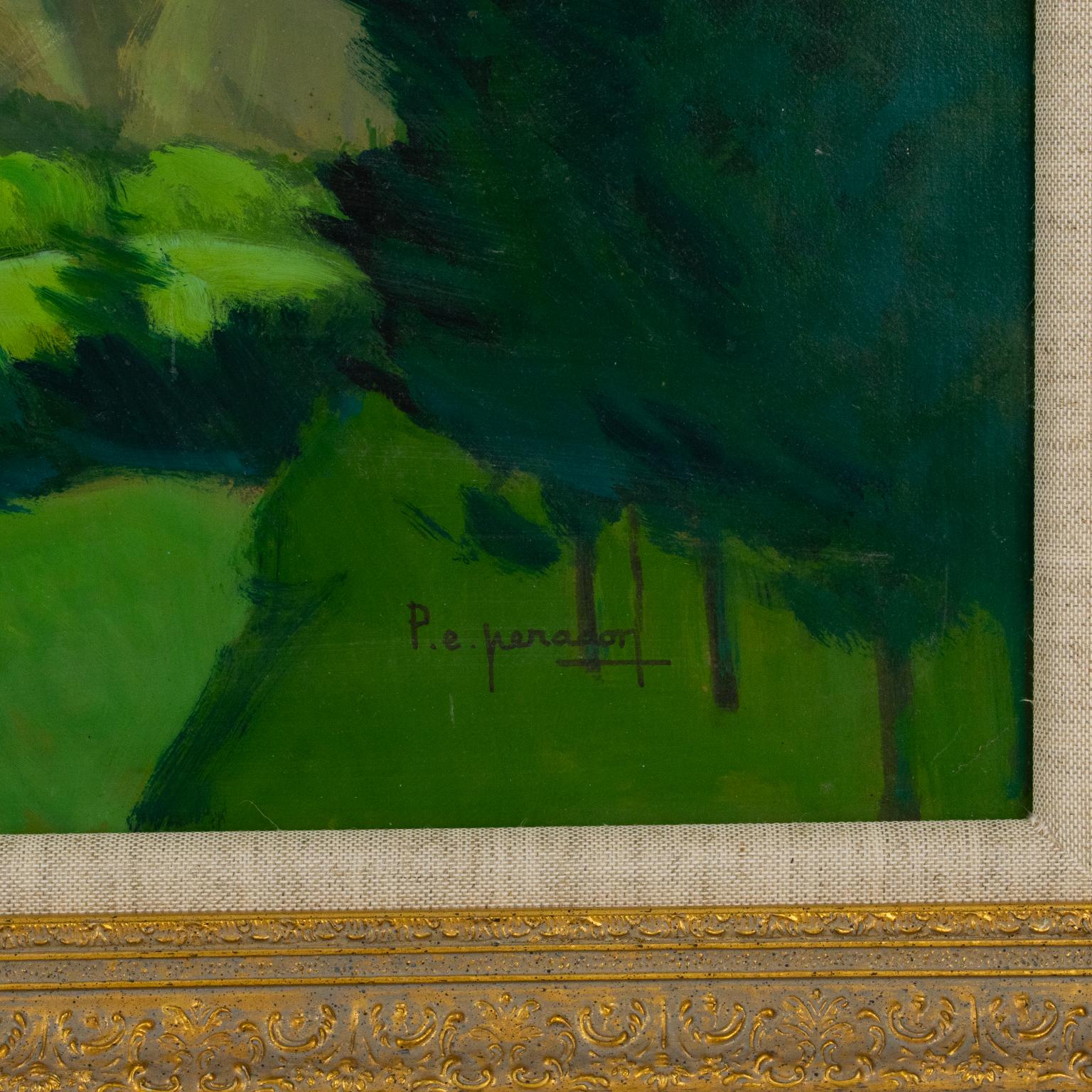 Le Alpi in Provenza, Pittura olio su tavola di Pierre Edmond Peradon in vendita 3