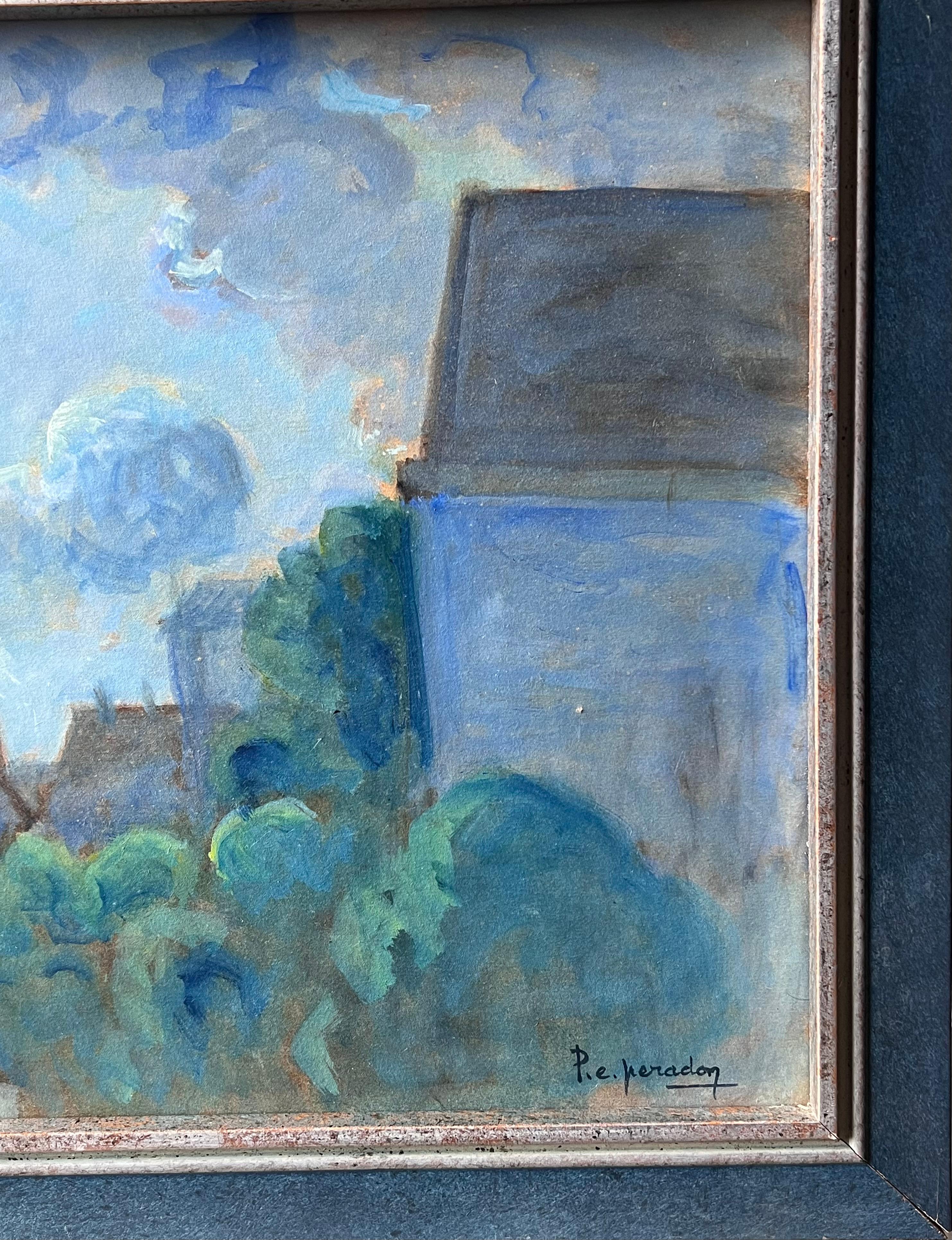 Mondschein
von Pierre Edmond Peradon (Französisch, 1893-1981)
Ölgemälde auf Karton, gerahmt
Signiert in der rechten unteren Ecke
Gerahmte Größe: 19 x 27 Zoll
Brett: 16 x 24 Zoll

Großformatiges französisches postimpressionistisches Ölgemälde des