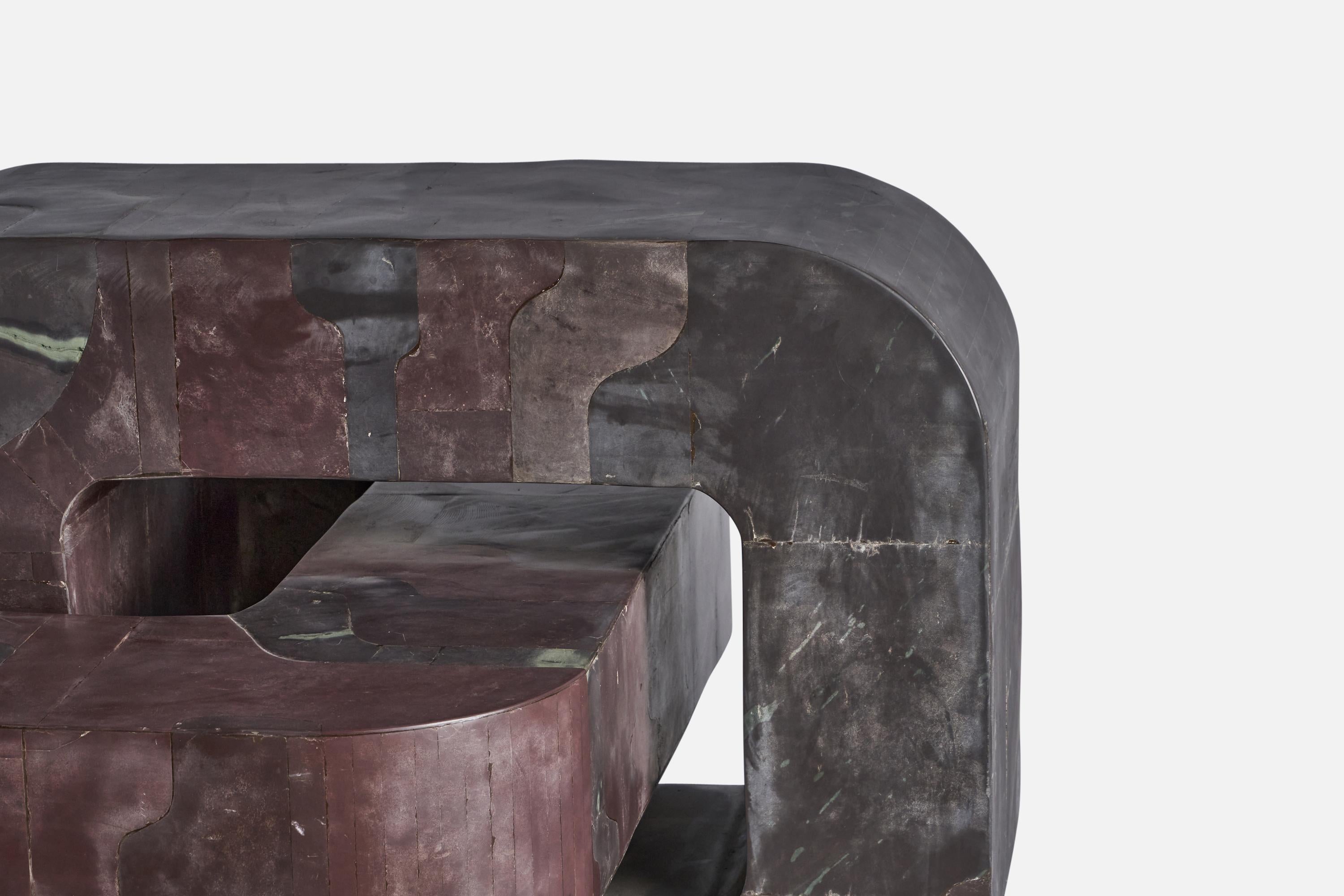 Mid-20th Century Pierre-Elie Gardette, Large Sculptural Coffee Table, Slate, France, 1960s For Sale