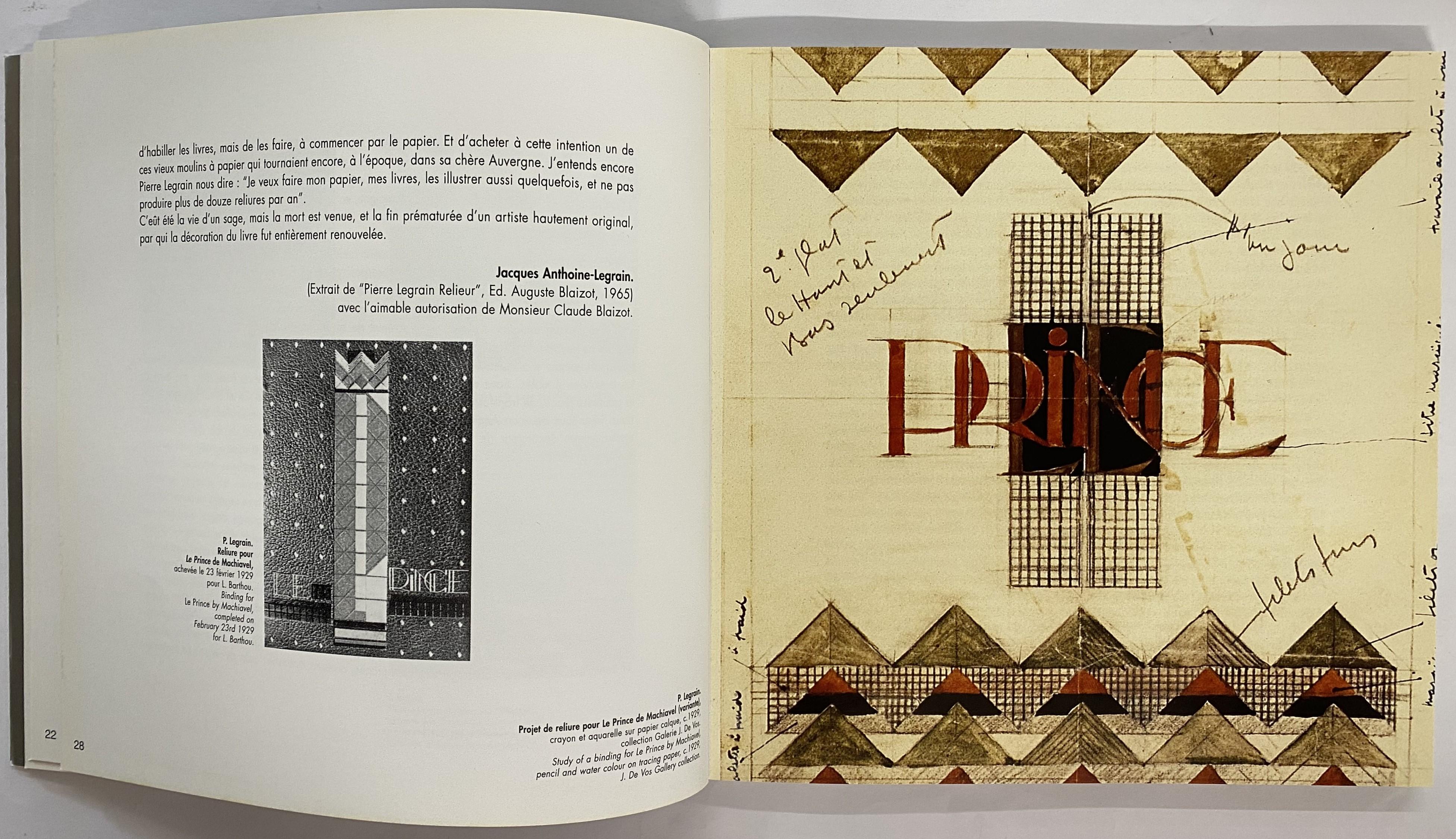 The Galerie Jacques De Vos hosted an exhibition featuring Pierre-Emile Legrain from the 12th September to 12th October 1996. Legrain, a bookbinder and designer, was known for his innovative creations. The exhibition likely showcased his unique