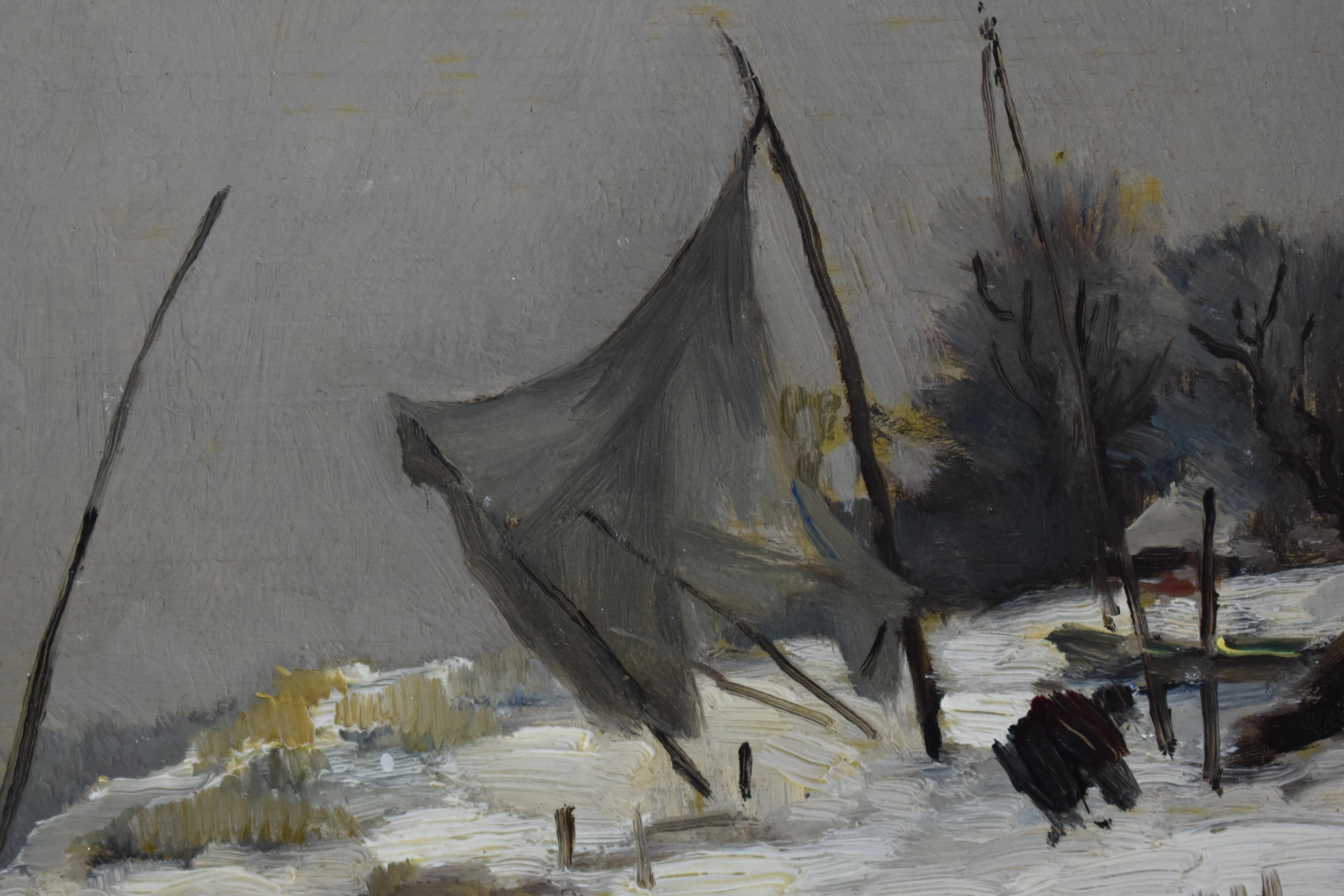 Pierre Emmanuel Damoye (1847–1916) French Barbizon School Oil Painting For Sale 5