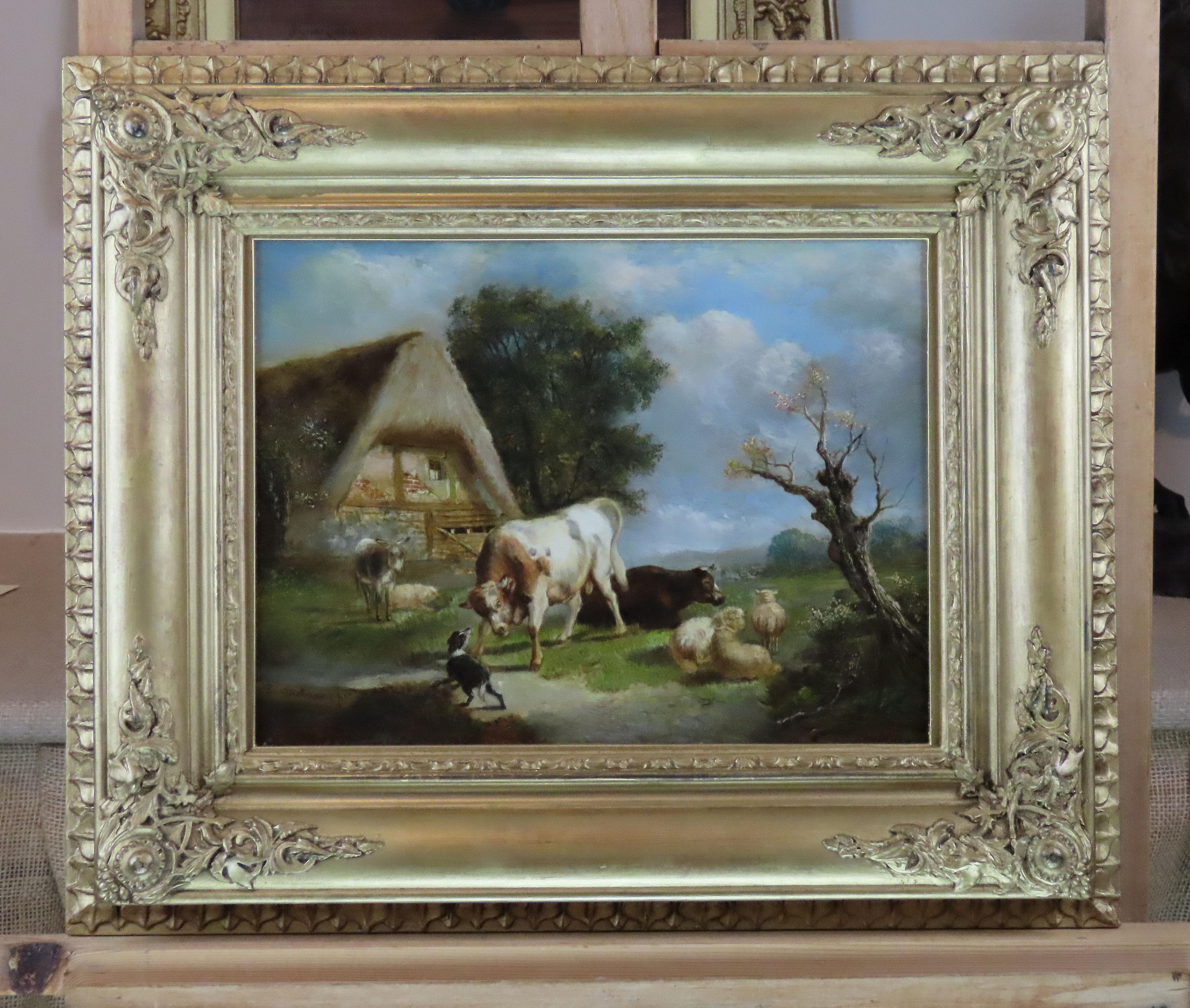 Original Oil on Panel, Pierre Emmanuel Dielman. 