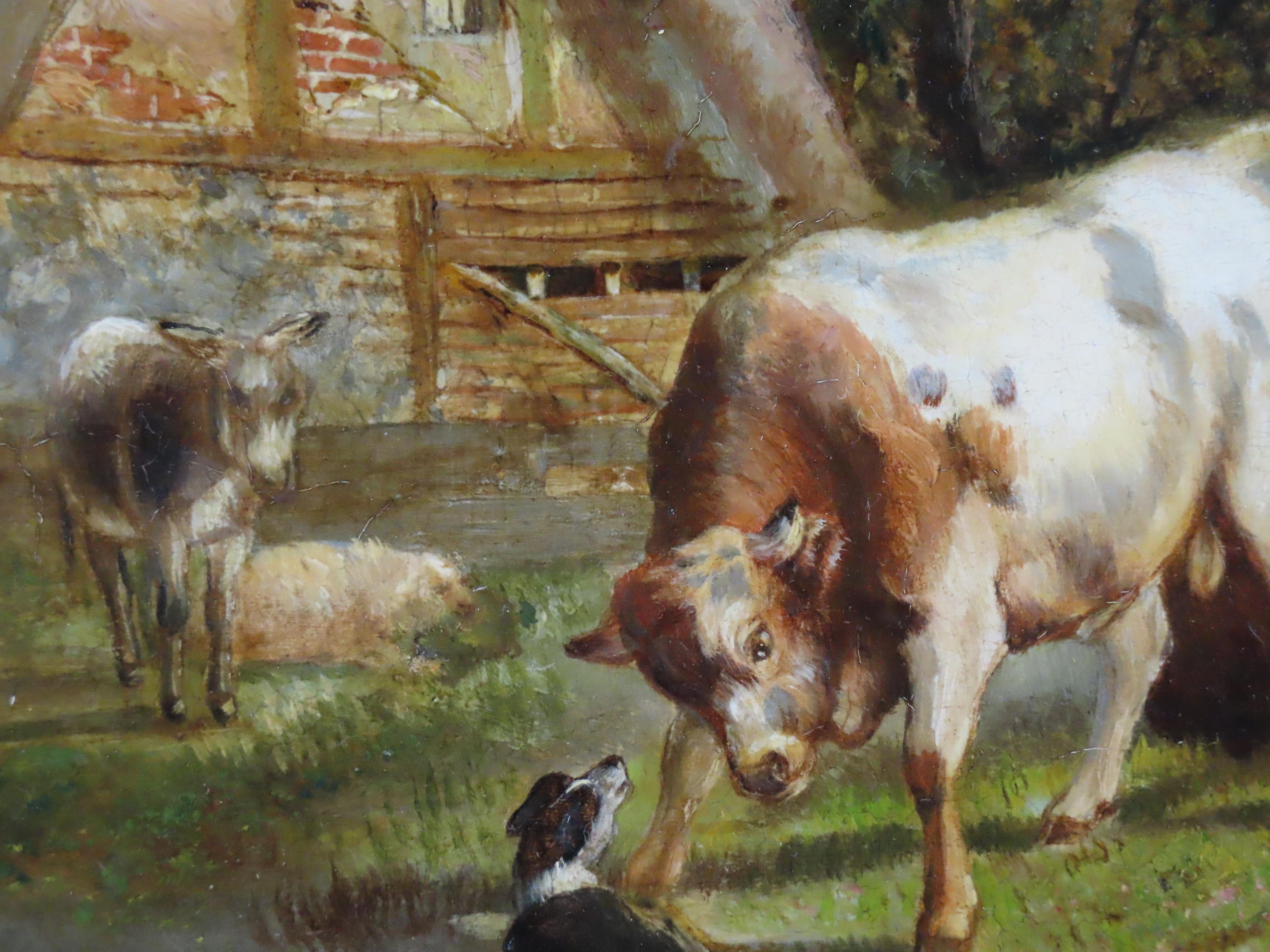 Original Oil on Panel, Pierre Emmanuel Dielman. 