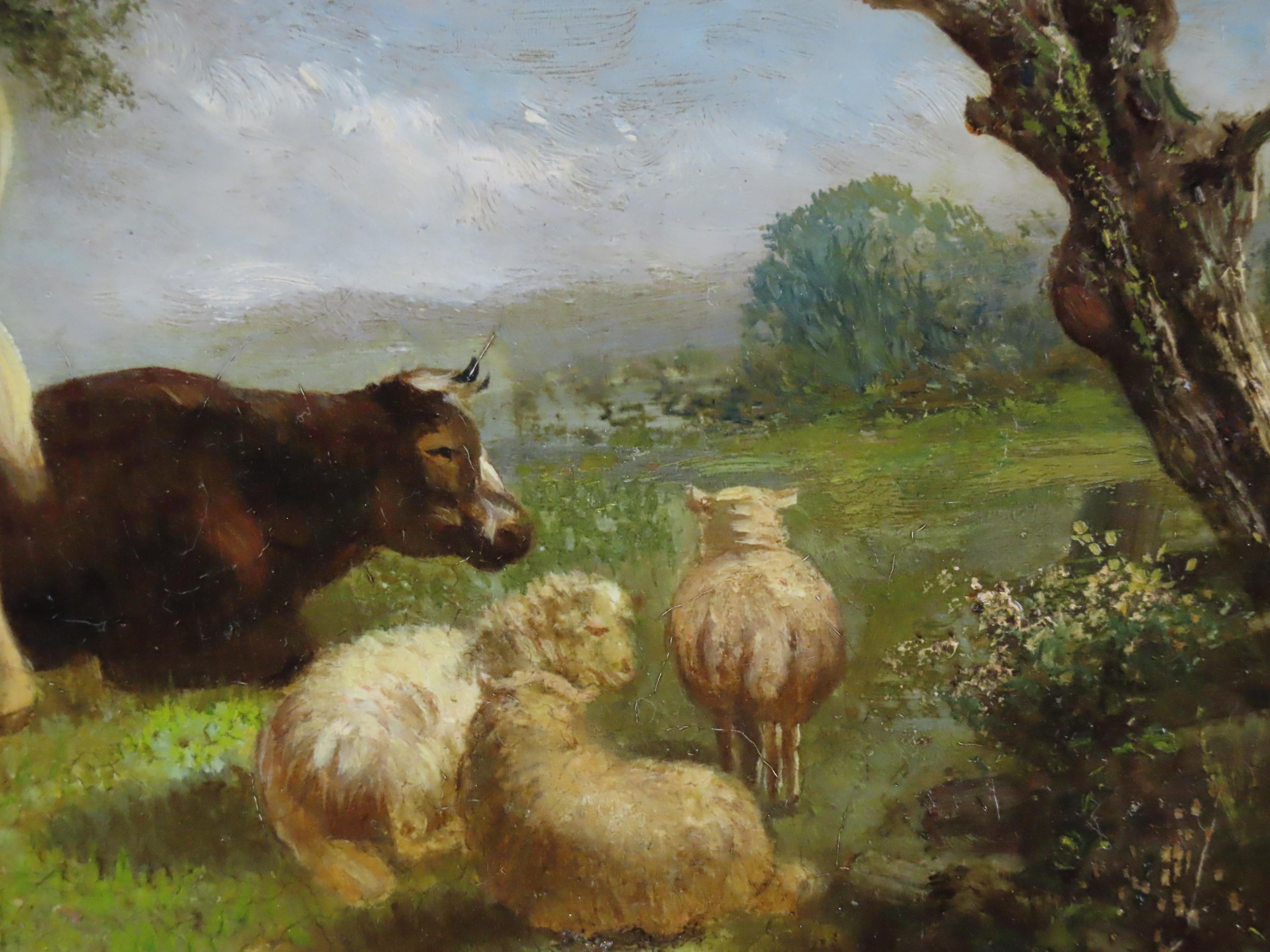 Original Oil on Panel, Pierre Emmanuel Dielman. 