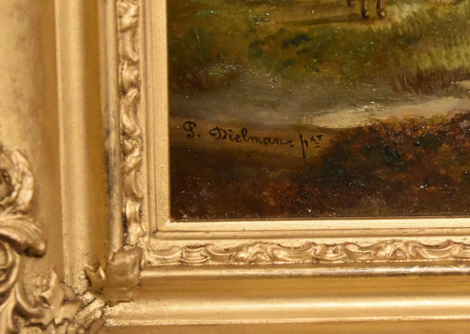 Oil Painting by Pierre Emmanuel Dielmans 