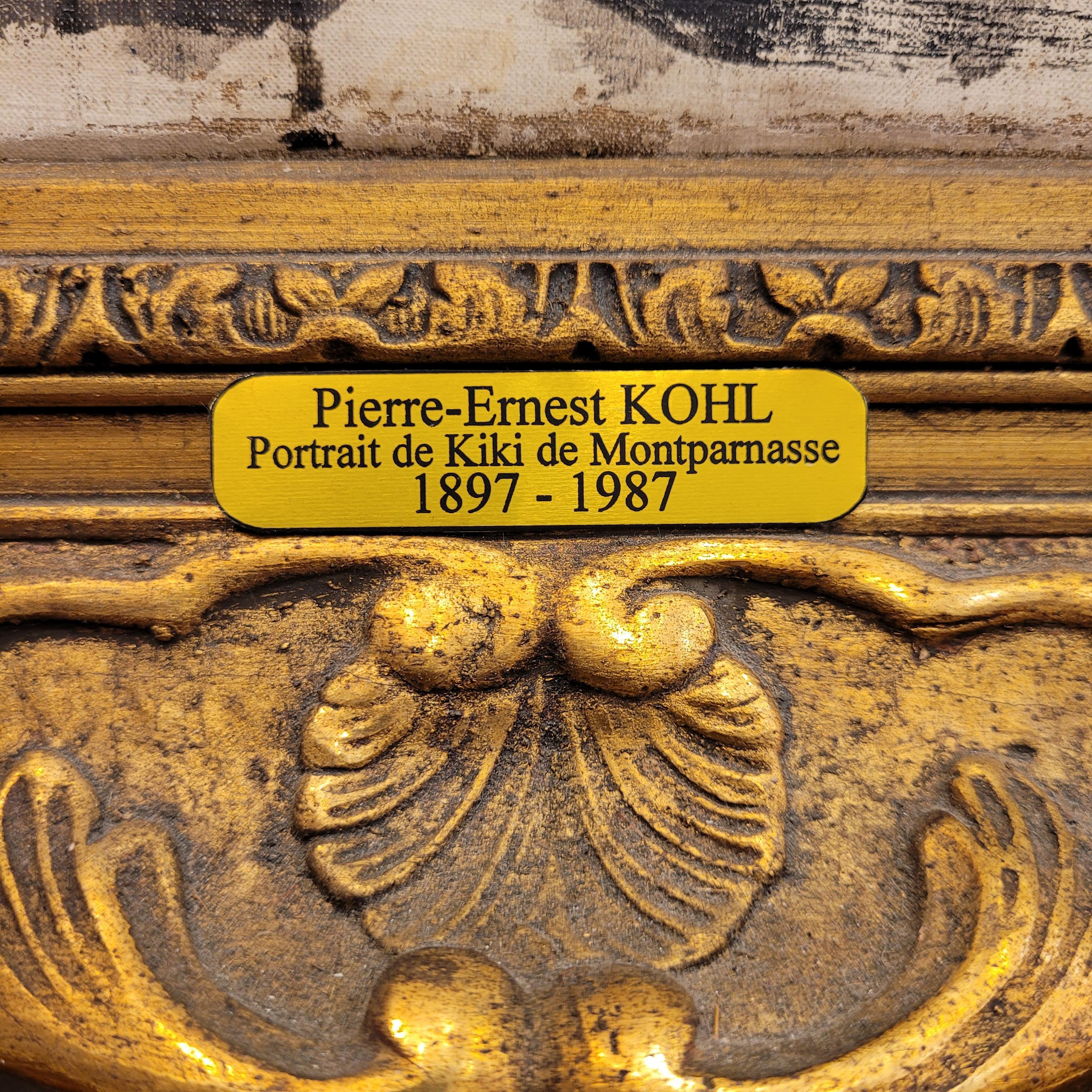Pierre-Ernest Kohl Art Déco Piainting KiKi de Montparnase portrait expressionniste 2