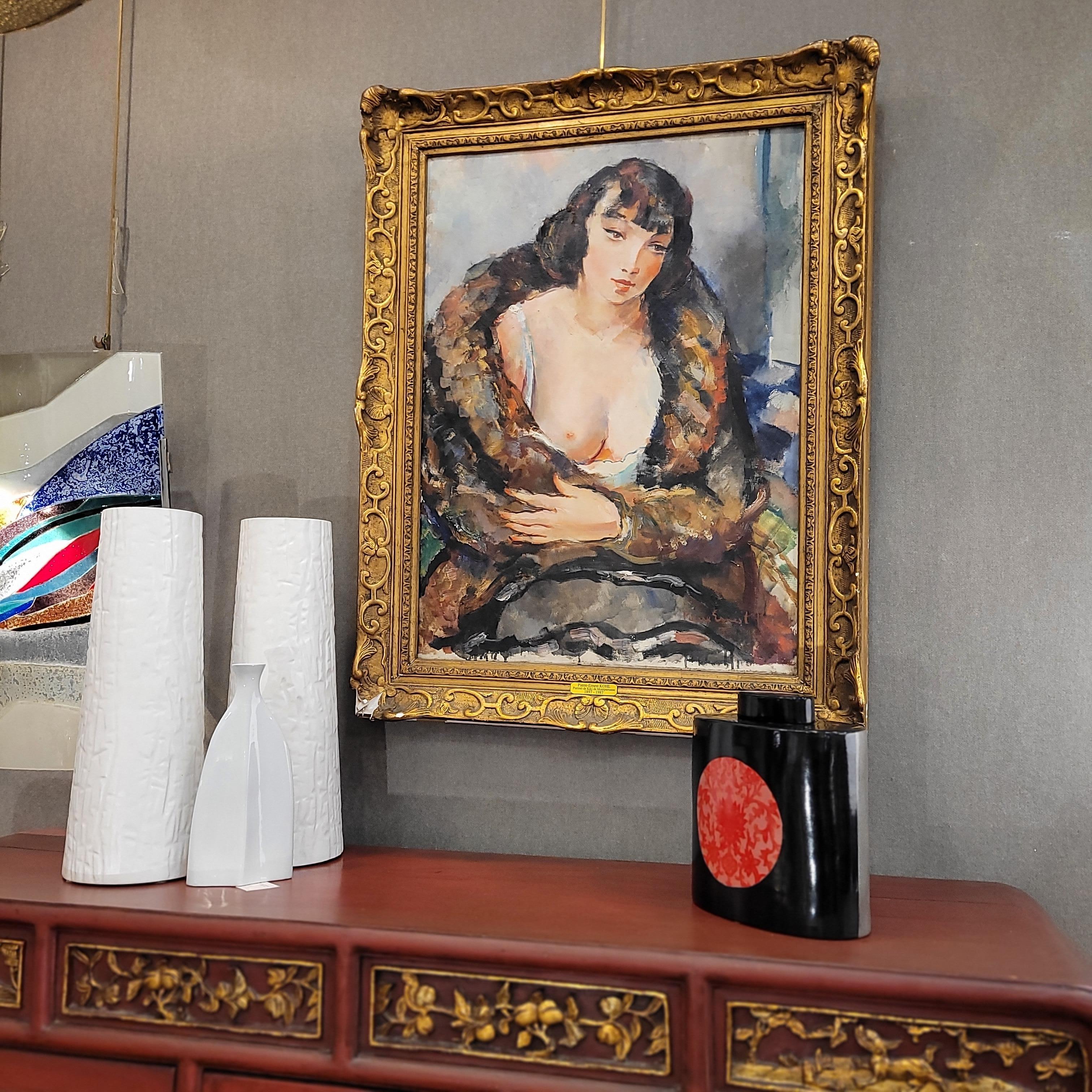 Pierre-Ernest Kohl Art Déco Piainting KiKi de Montparnase portrait expressionniste 10