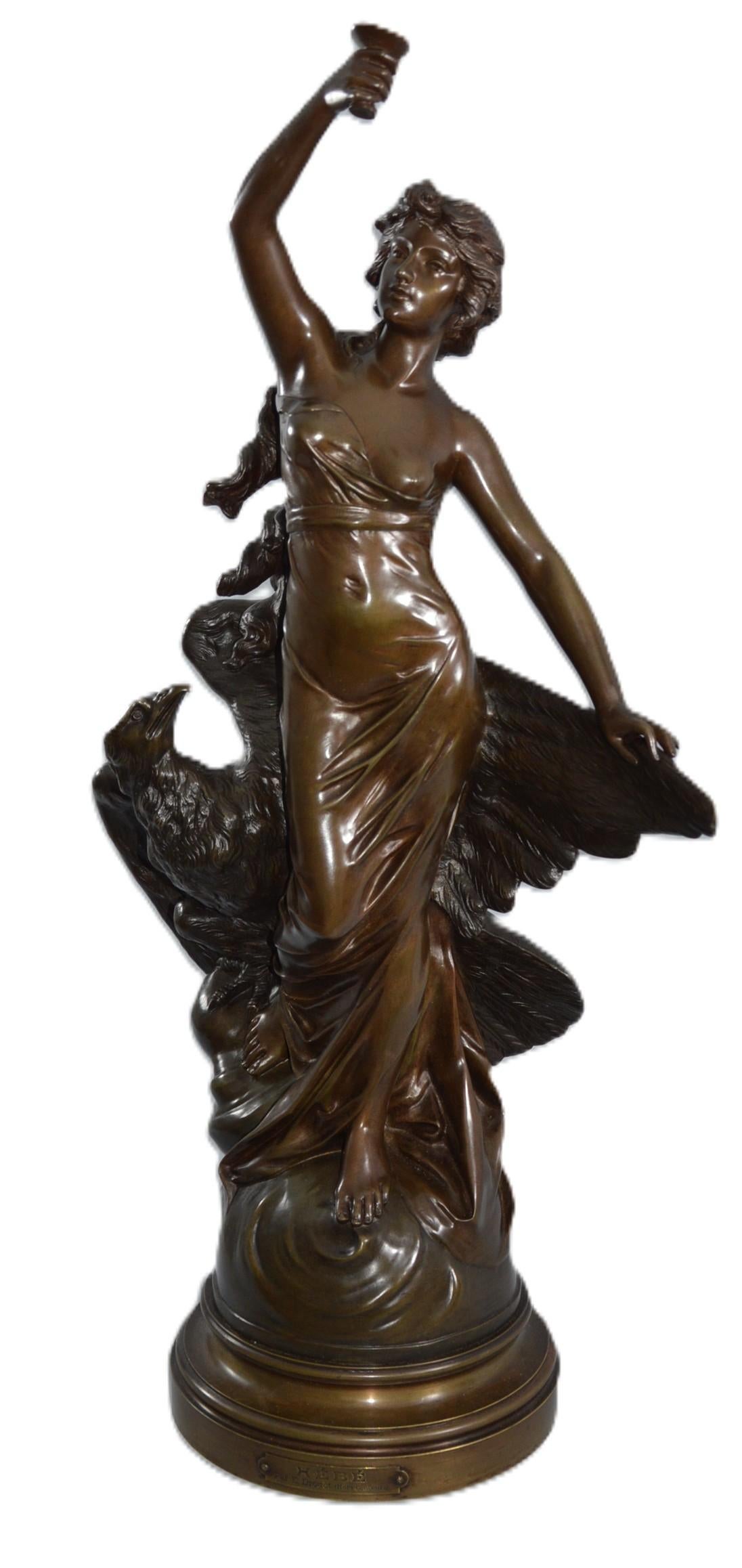 Art Nouveau francés Bronce - Sculpture de Pierre Etienne Daniel CAMPAGNE (1851 1914)