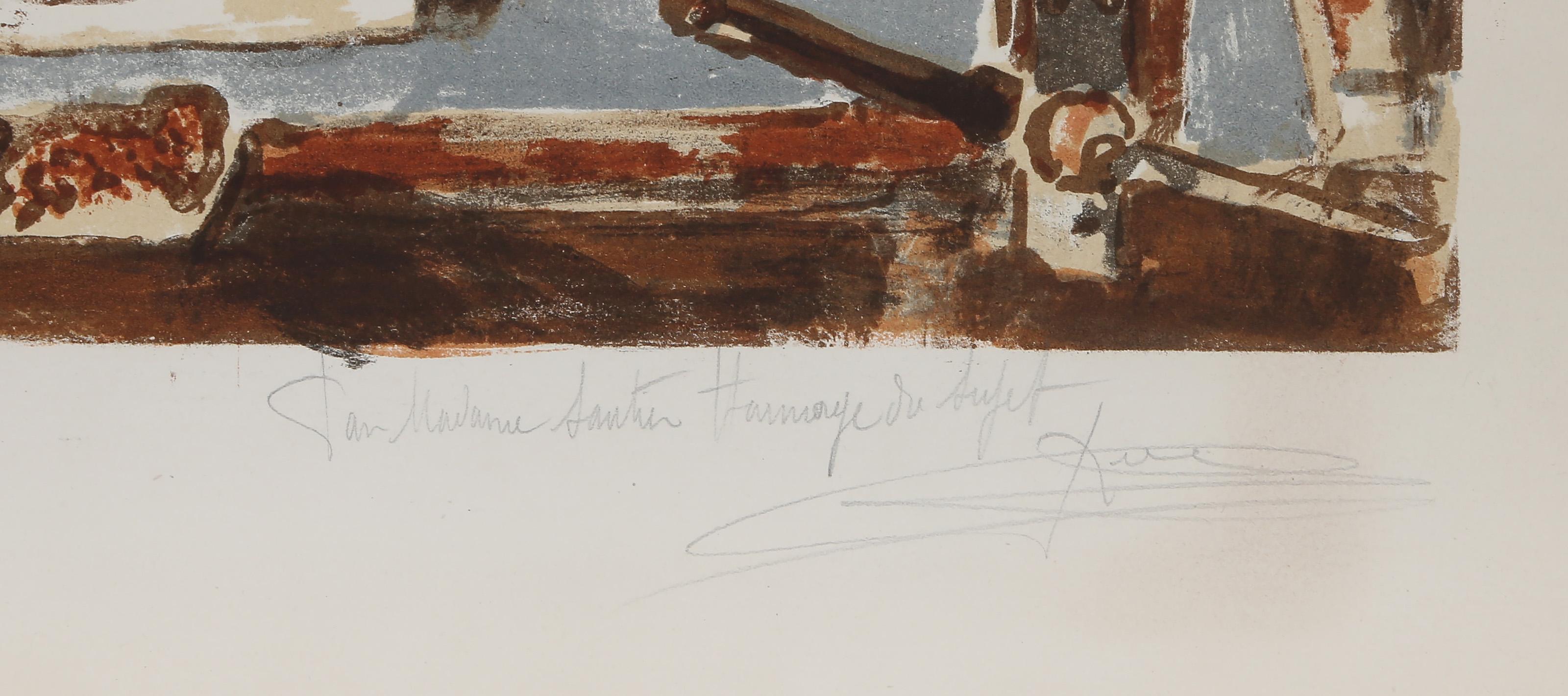 Artistics Ravel le lithographe, lithographie moderne de Pierre-Eugène Clairin en vente 3
