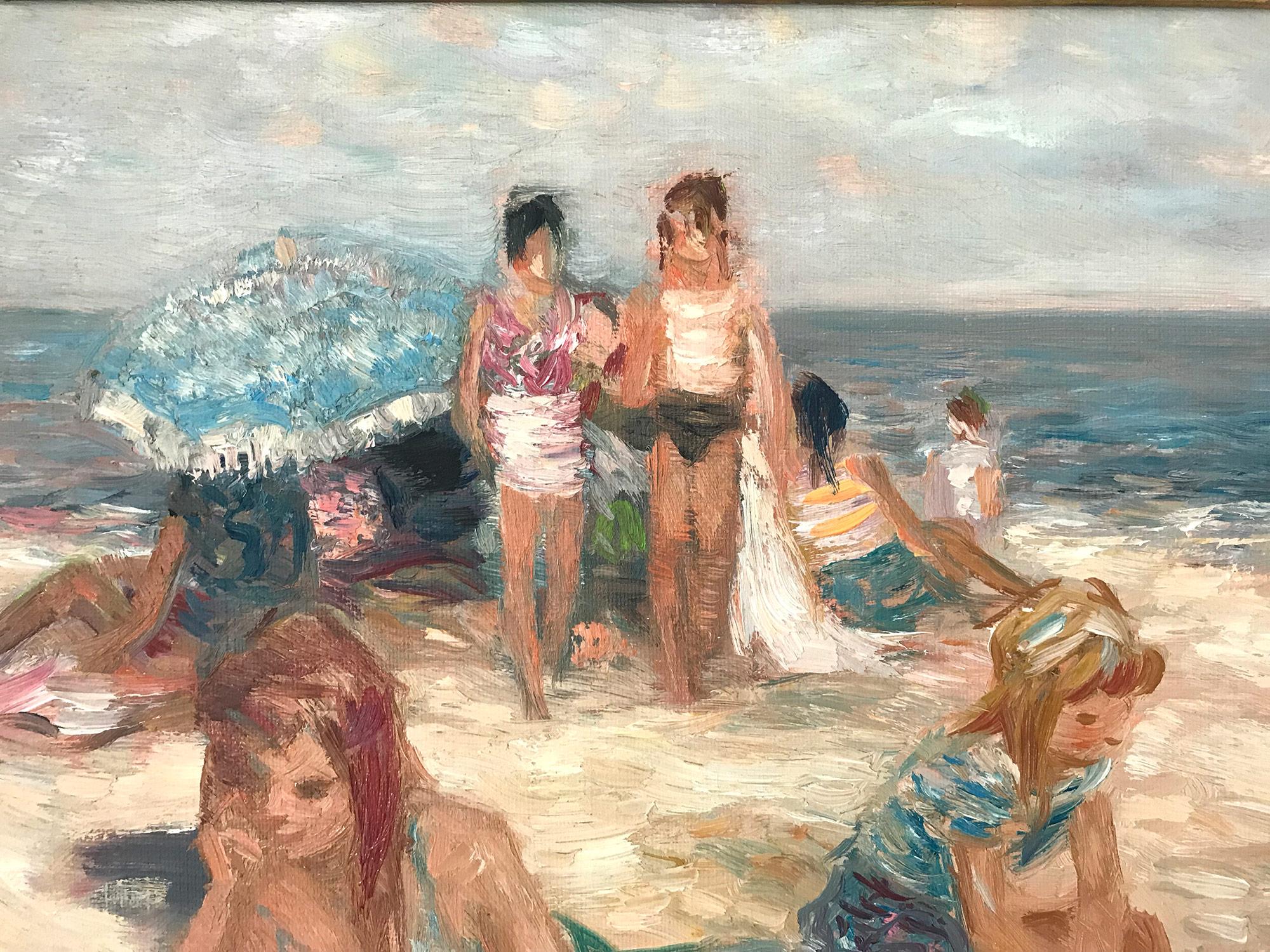 20th century girl beach scene
