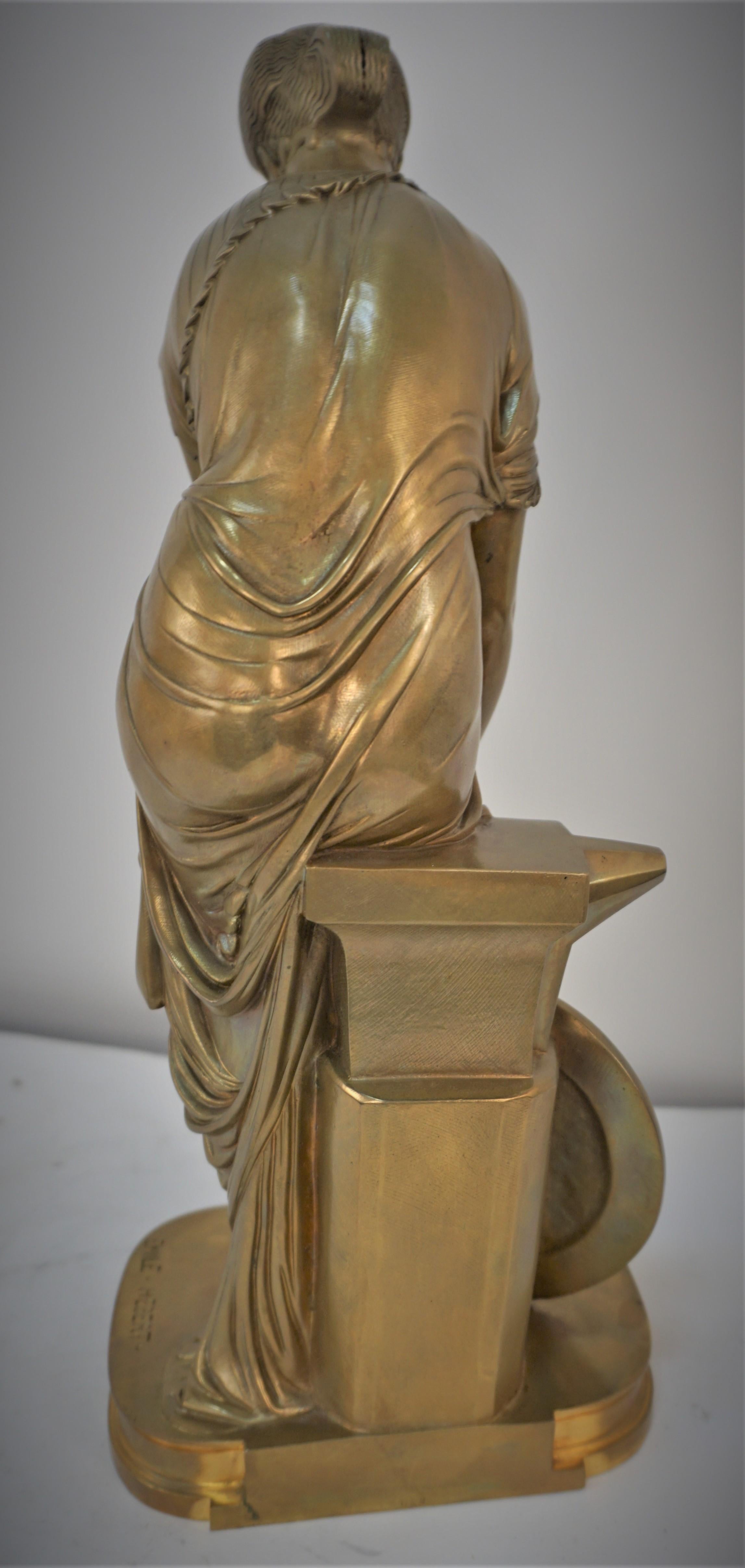 Pierre Eugene Emile Hebert 'Thetis' Goddess of Sea Bronze Sculpture 1
