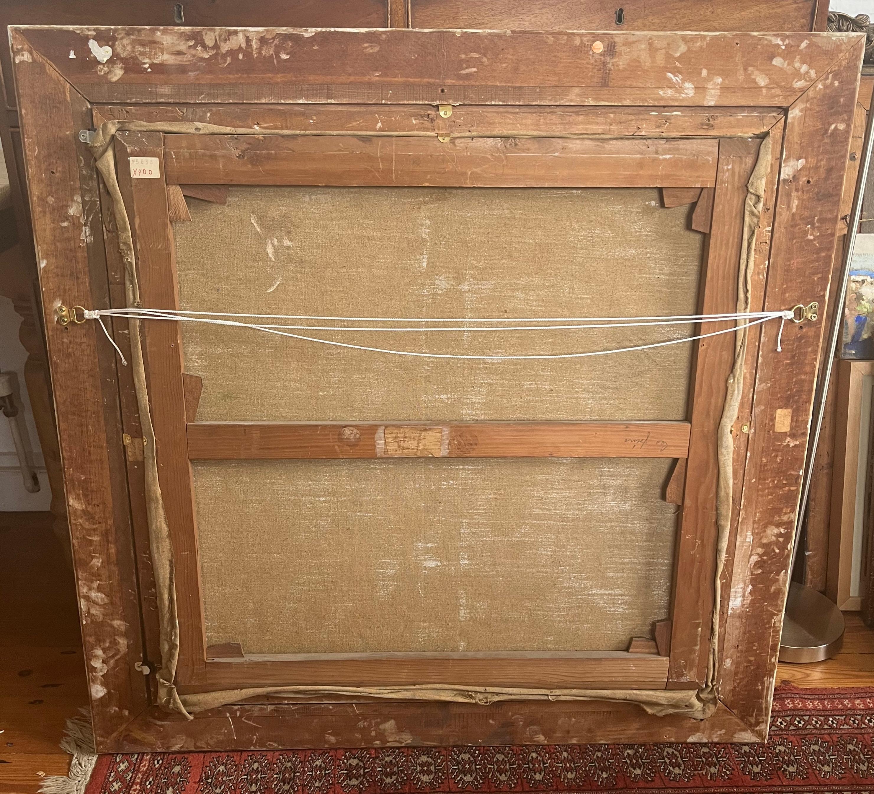 Pierre Montezin grand tableau impressionniste français scène de récolte et peupliers en vente 6