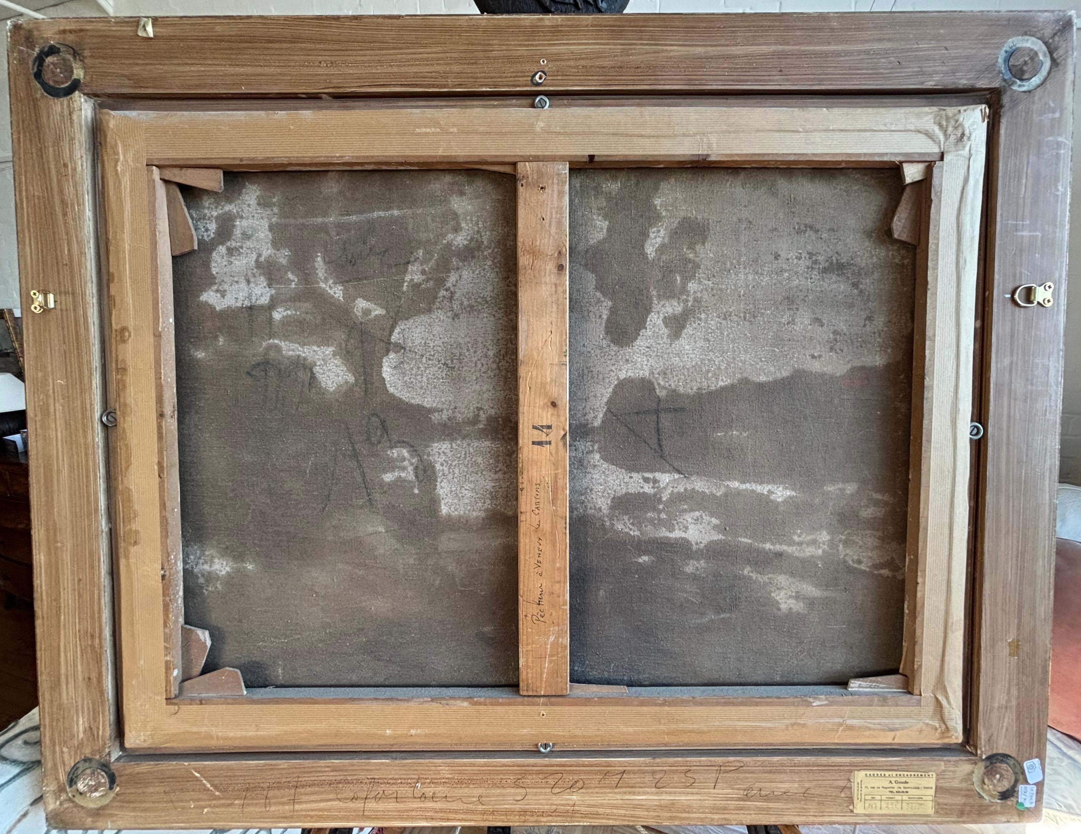 Pierre Montezin grande peinture impressionniste française, Scène près de Barbizon en vente 5