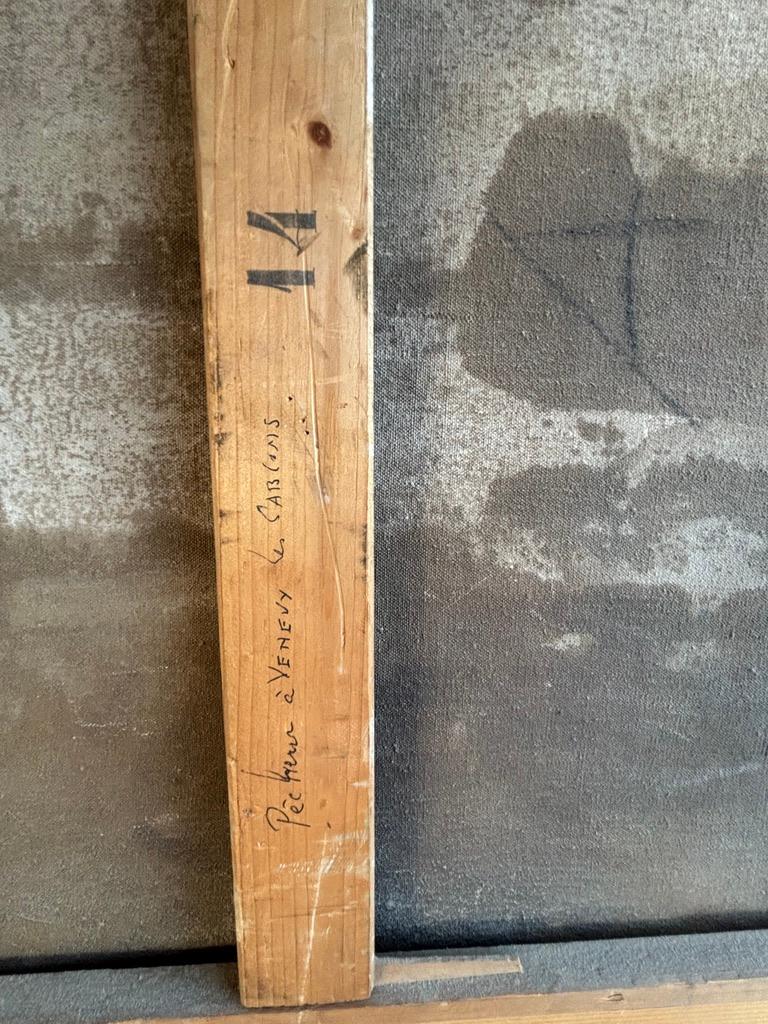 Pierre Montezin grande peinture impressionniste française, Scène près de Barbizon en vente 6