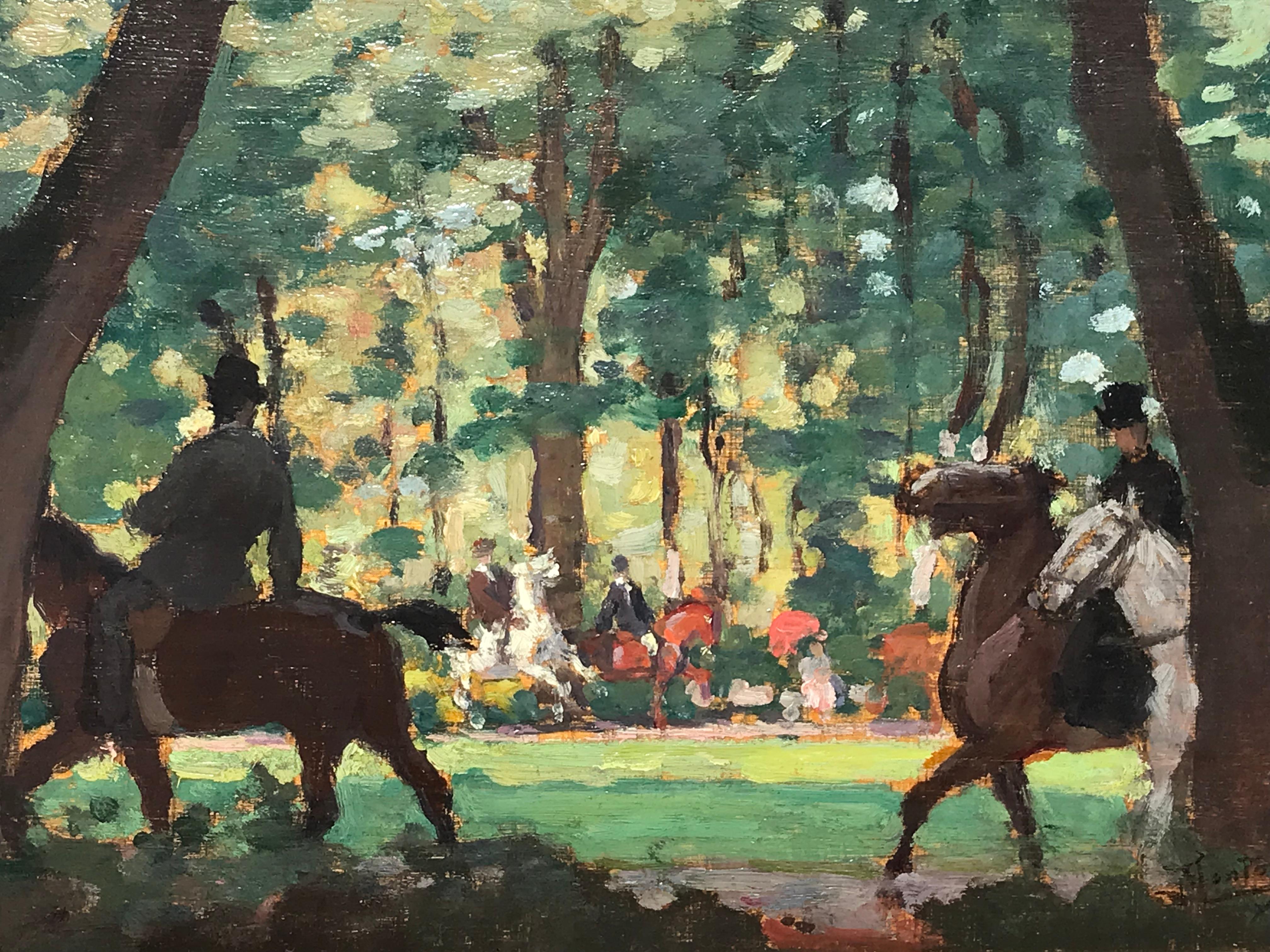 Pierre Eugene Montezin Kavaliere im Wald im Angebot 5
