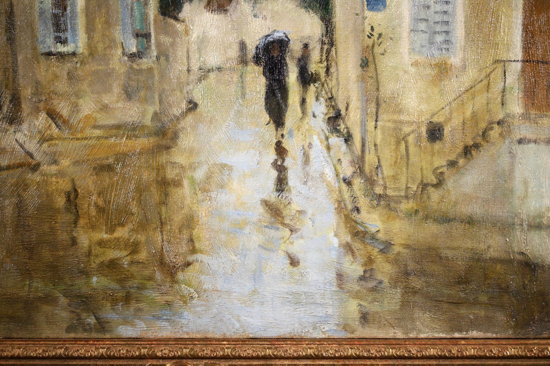 Rainy Day - Post Impressionist Oil, Village Landscape - Pierre Eugene Montezin 3