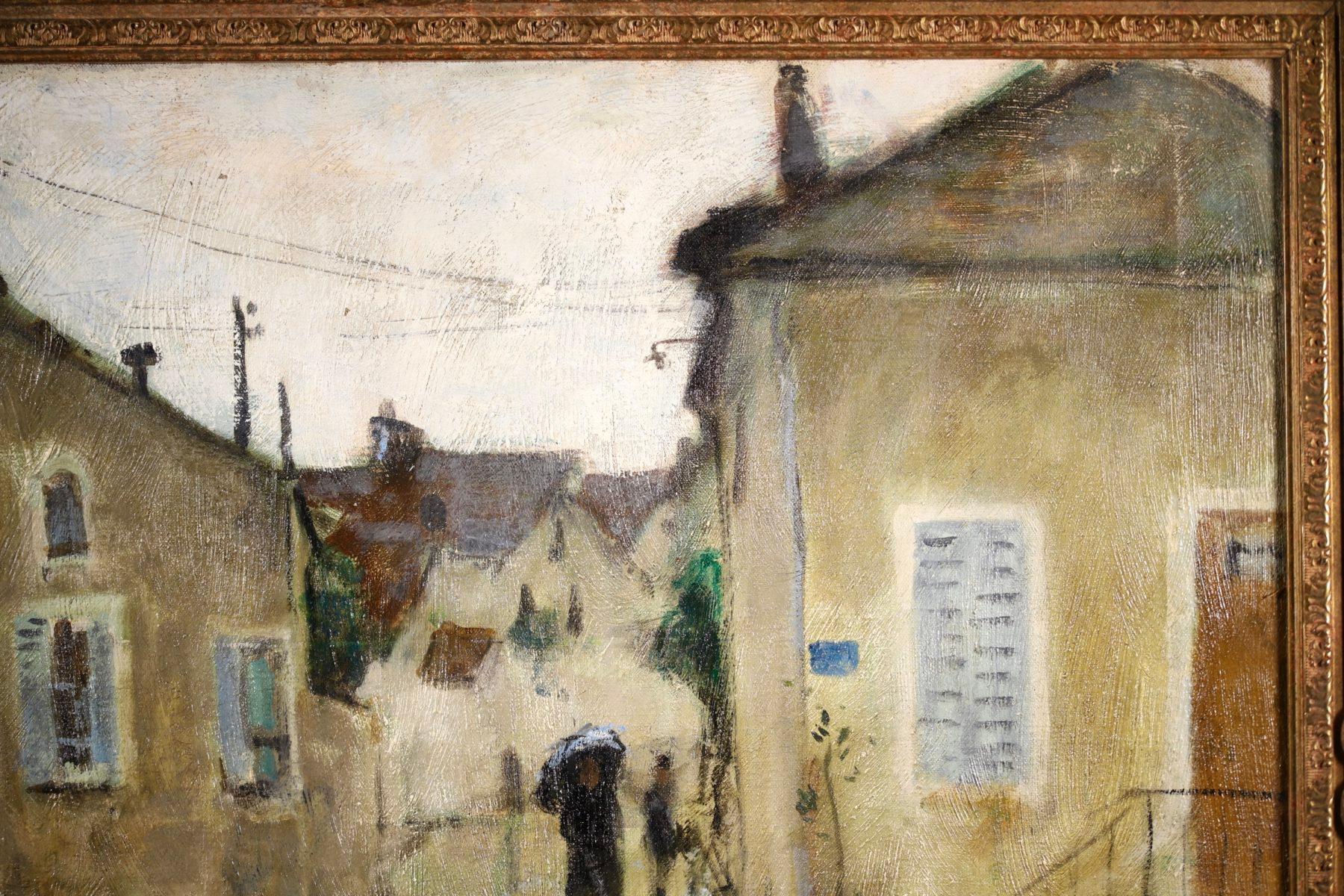 Rainy Day - Post Impressionist Oil, Village Landscape - Pierre Eugene Montezin 4