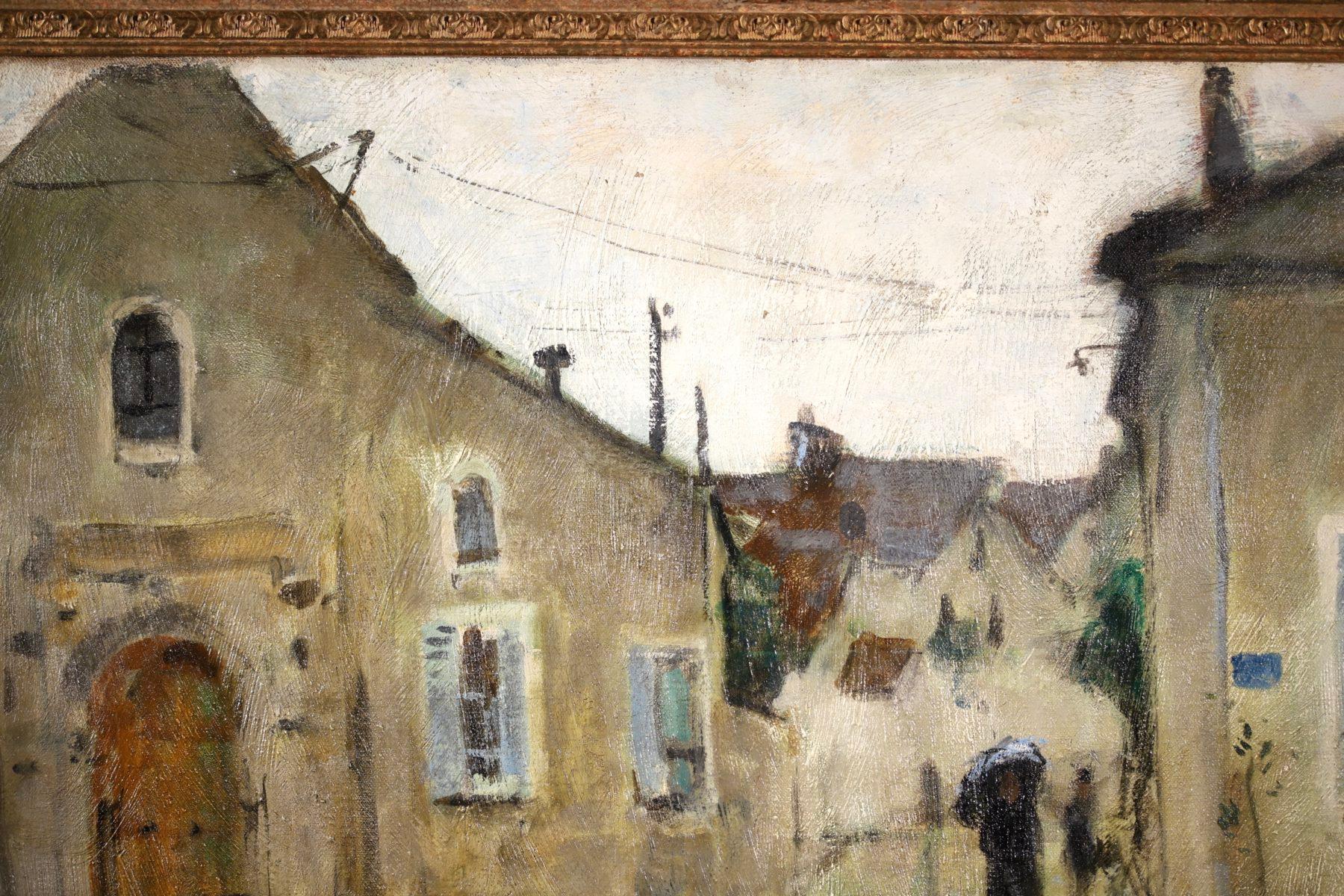 Rainy Day - Post Impressionist Oil, Village Landscape - Pierre Eugene Montezin 5
