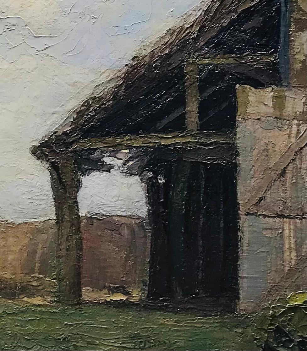 Courtyard by Pierre Eugène Vibert - oil on canvas  For Sale 1