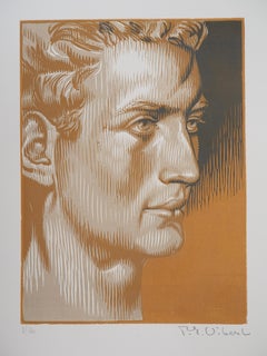 Classical Portrait - Original wooodcut, Handsigned & numbered /160