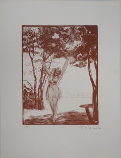 Wild Dancing in the Forrest - Gravure originale sur bois, signée et numérotée